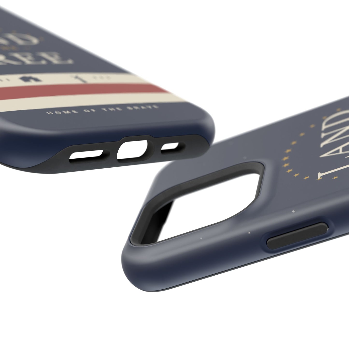 Land of the Free iPhone Impact-Resistant Case — Patriotic Stars & Stripes Phone Cover