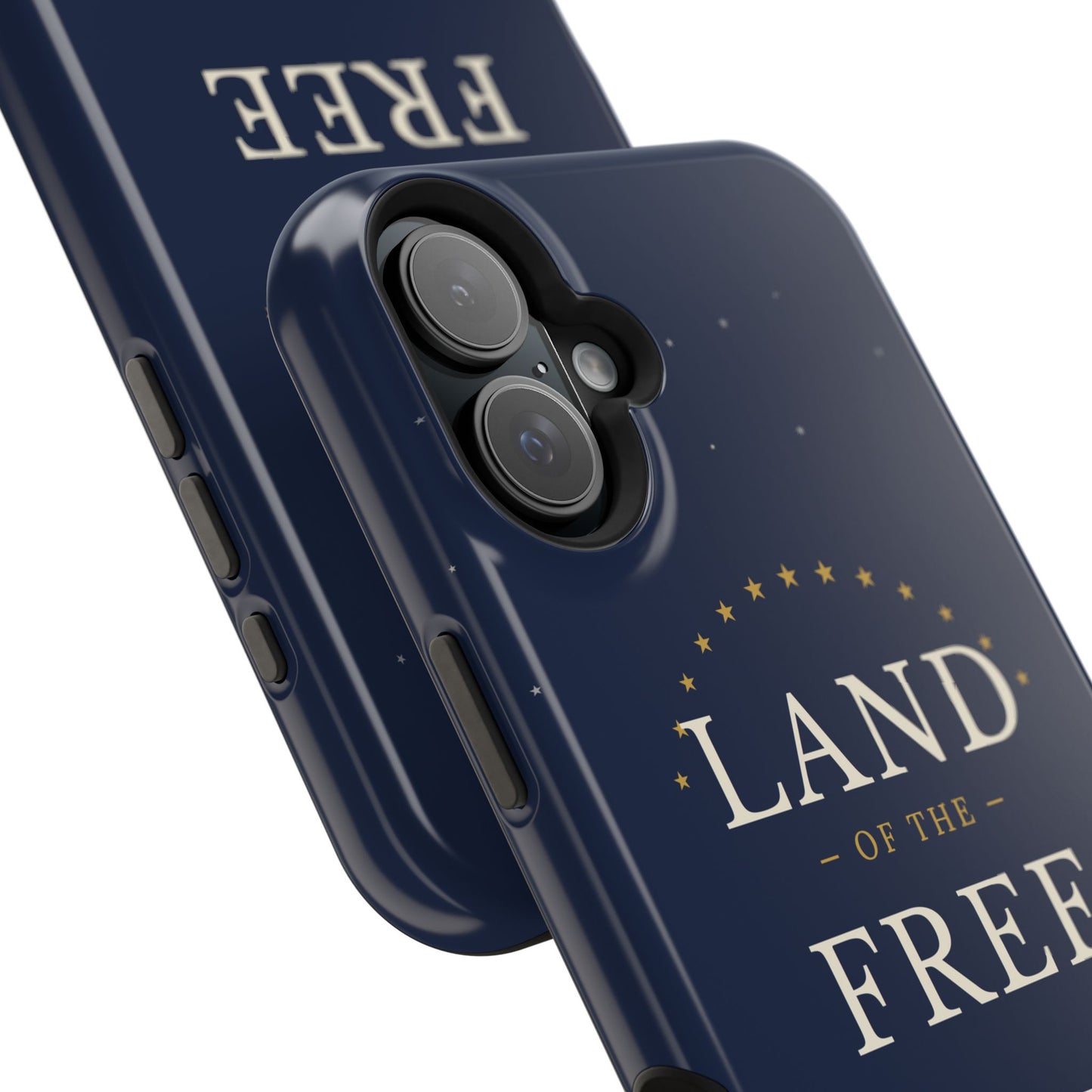 Land of the Free iPhone Impact-Resistant Case — Patriotic Stars & Stripes Phone Cover
