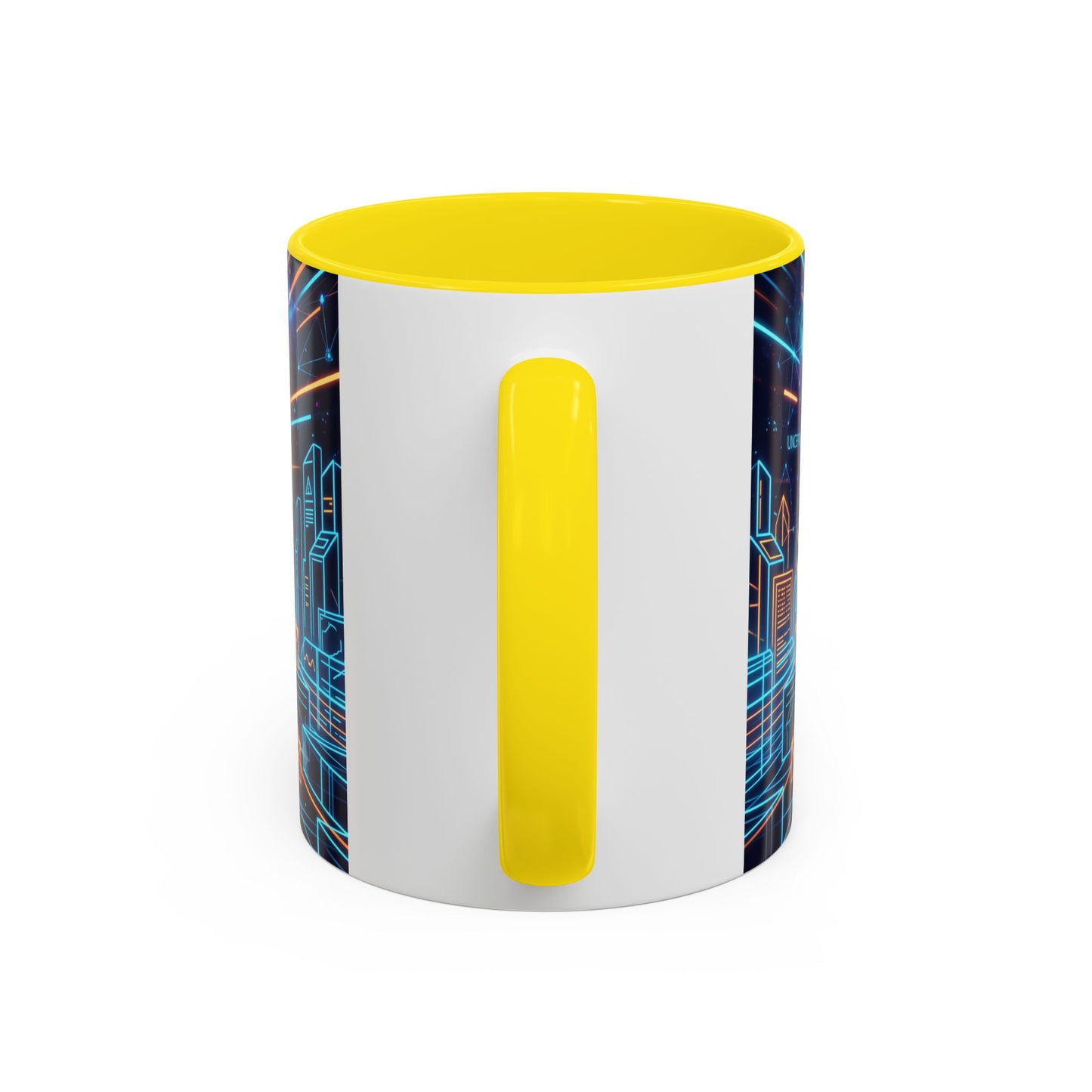 Quantum Mechanics Team Accent Coffee Mug — Cute Scientist Cartoon Design (11/15oz)