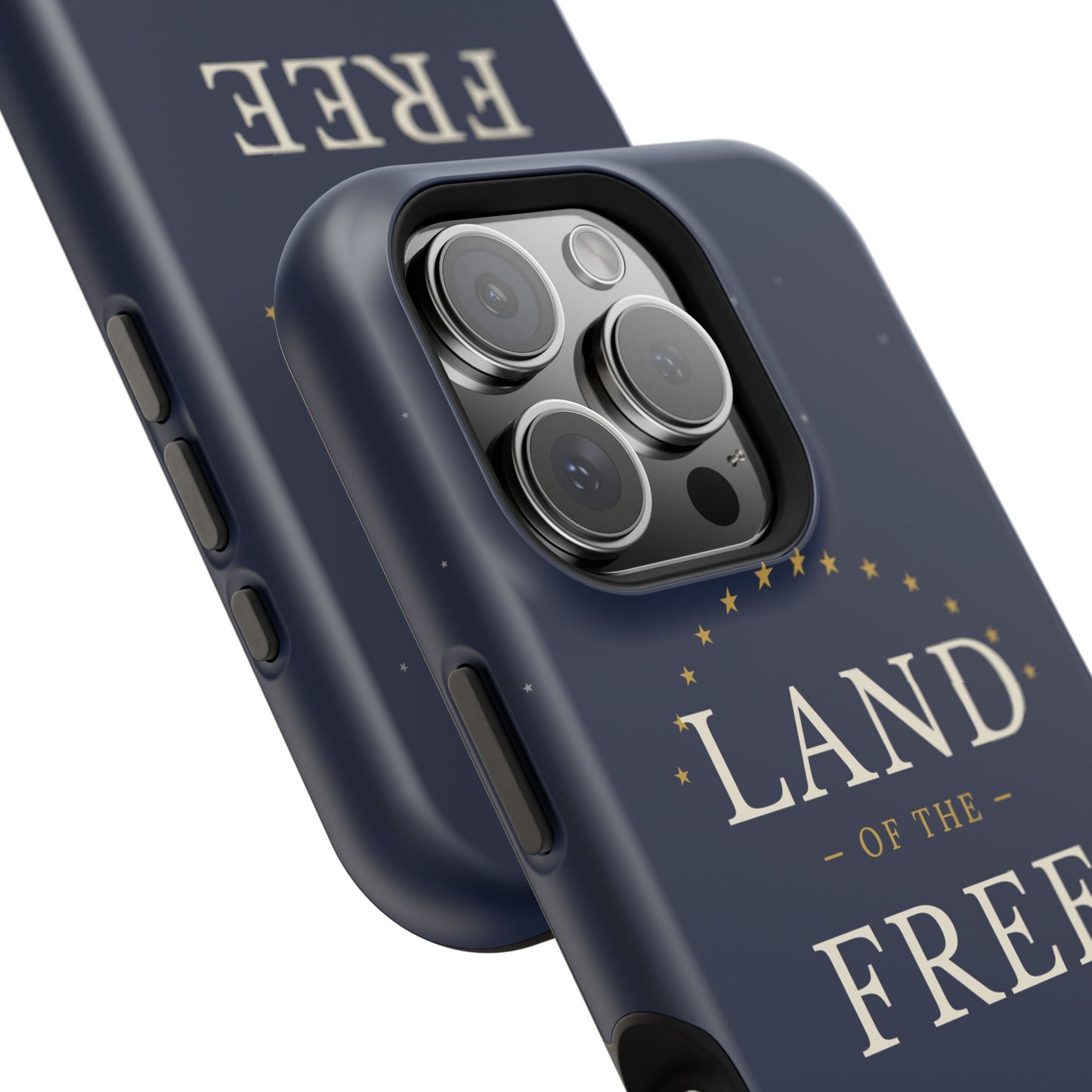 Land of the Free iPhone Impact-Resistant Case — Patriotic Stars & Stripes Phone Cover