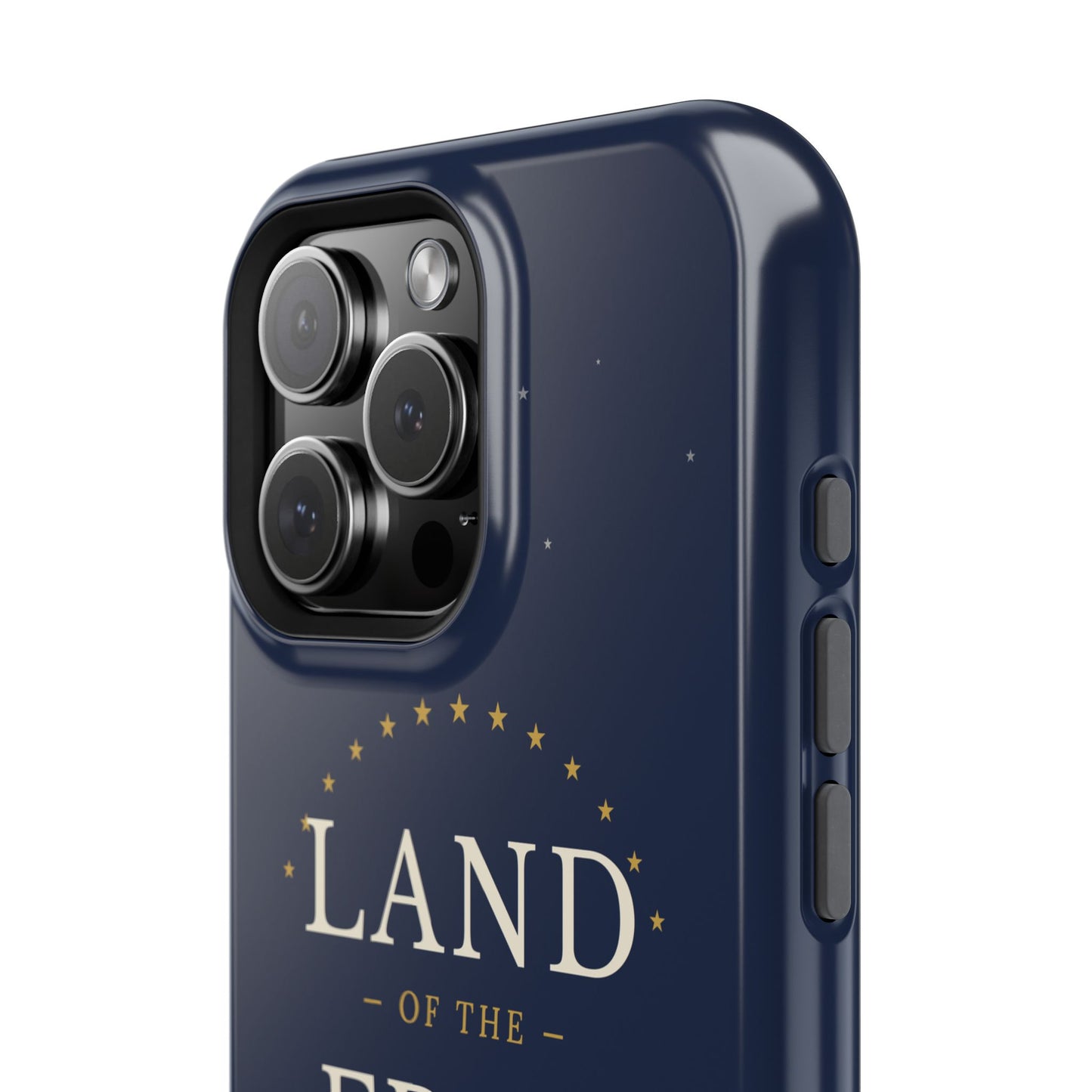 Land of the Free iPhone Impact-Resistant Case — Patriotic Stars & Stripes Phone Cover
