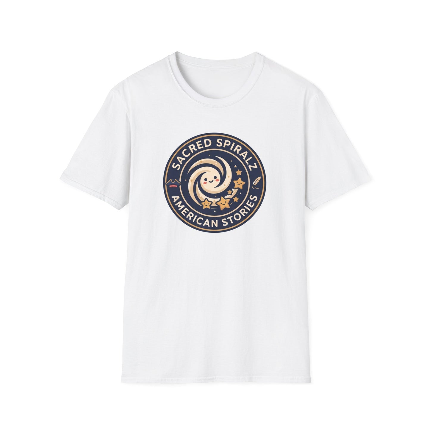 Sacred Spiralz™ Logo T-Shirt — 'Sacred Spiralz American Stories' Vintage Badge Tee