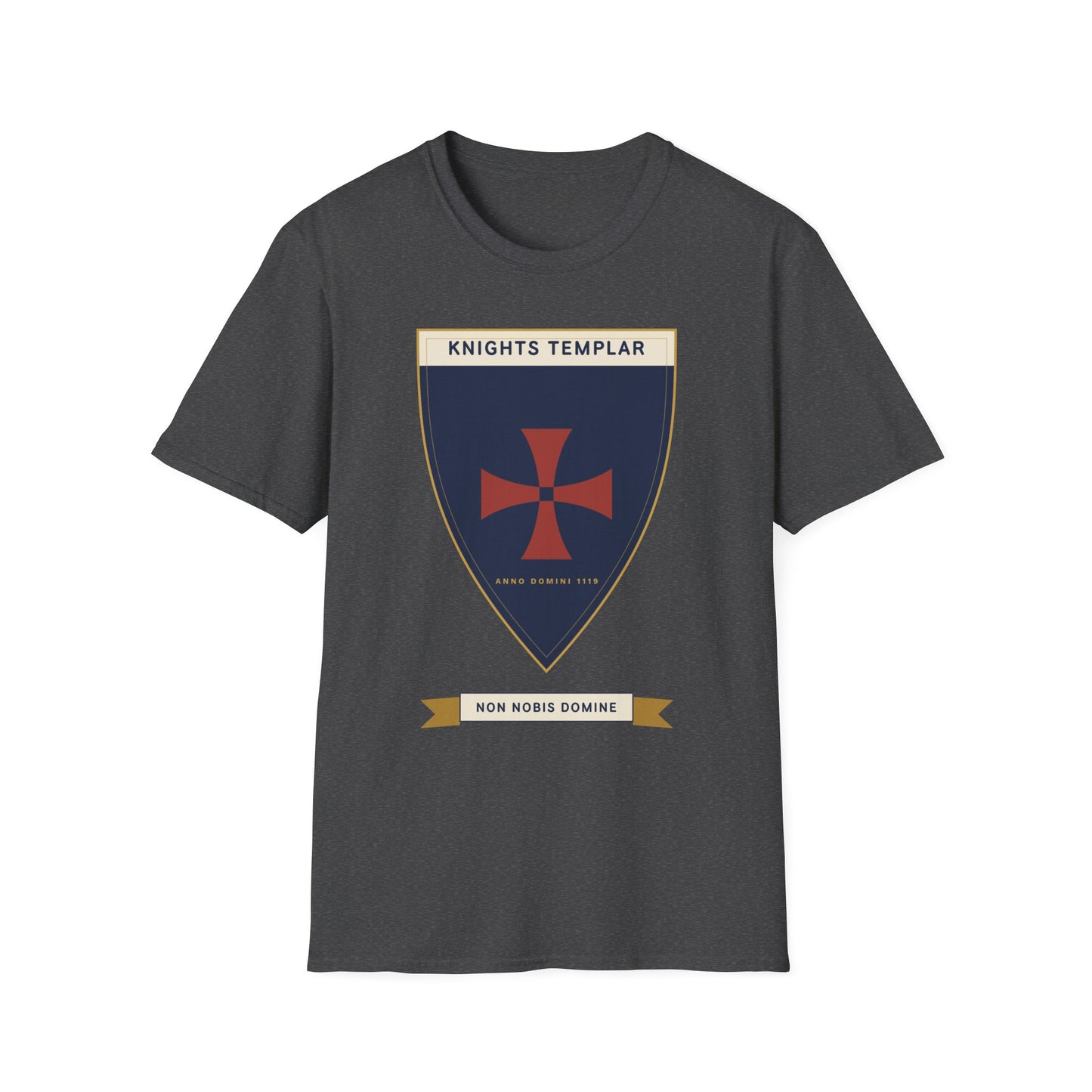 Knights Templar Shield T-Shirt — Vintage Crusader Cross Tee