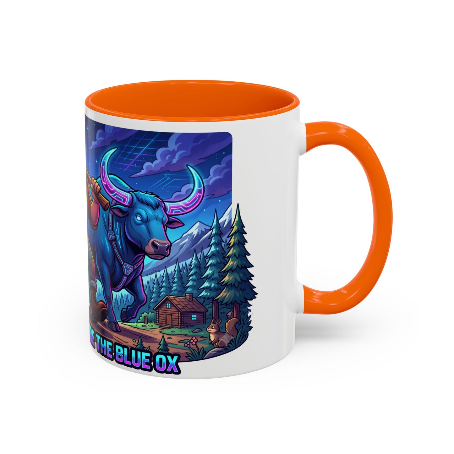 Paul Bunyan & Babe the Blue Ox Coffee Mug — Rustic Lumberjack Accent Mug