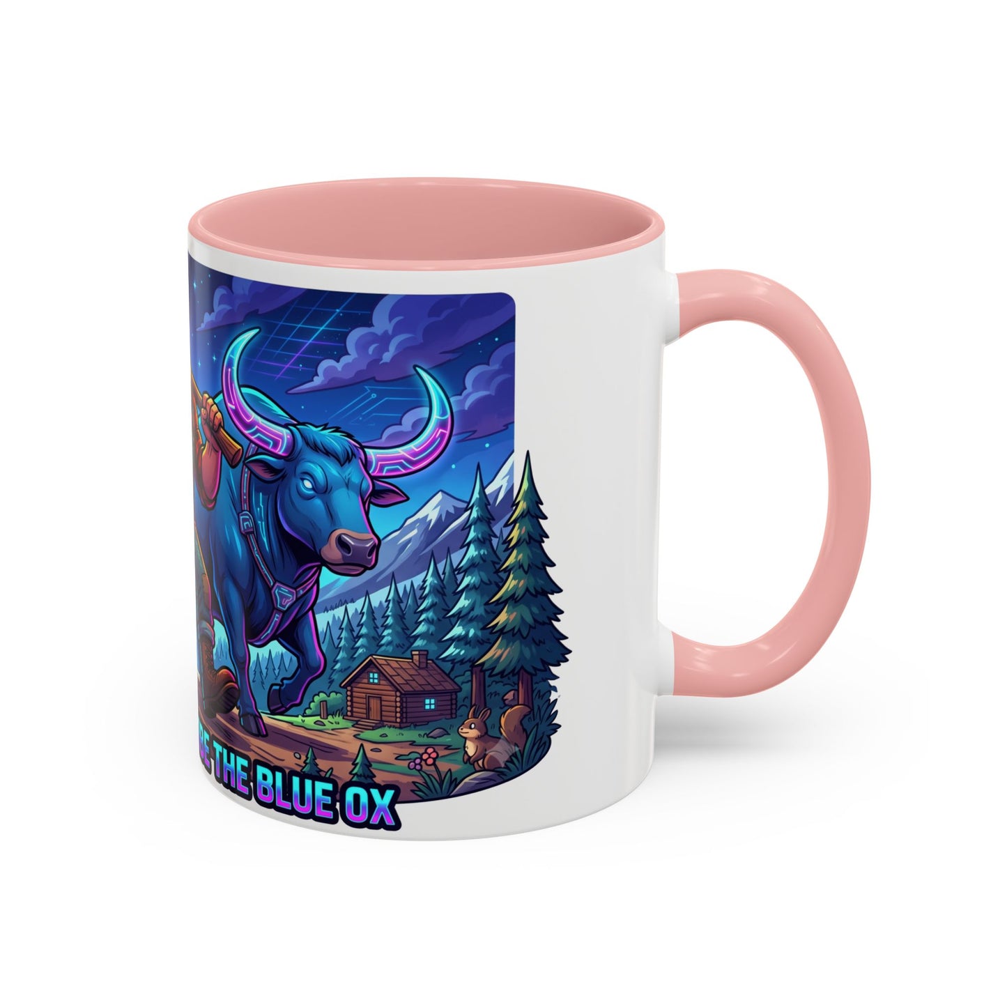 Paul Bunyan & Babe the Blue Ox Coffee Mug — Rustic Lumberjack Accent Mug