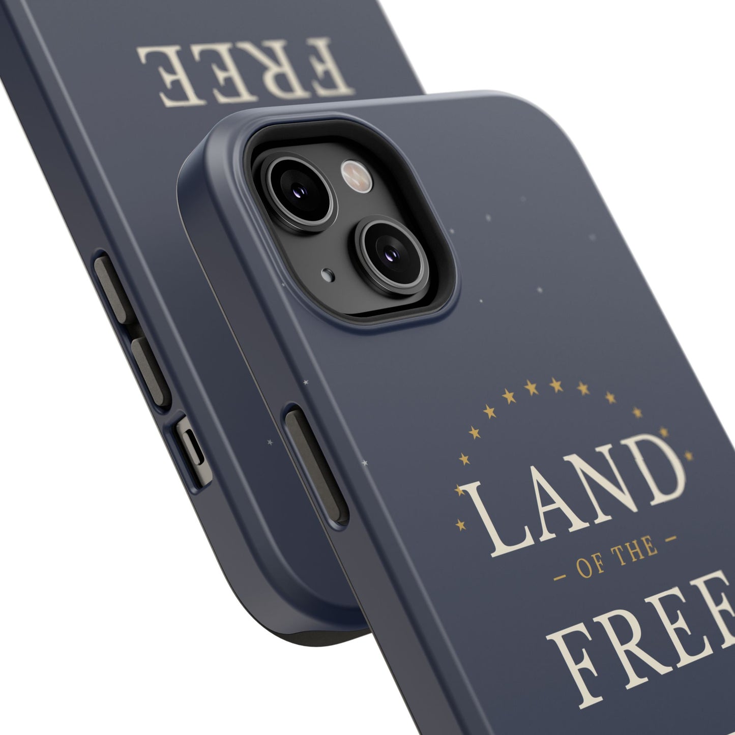 Land of the Free iPhone Impact-Resistant Case — Patriotic Stars & Stripes Phone Cover
