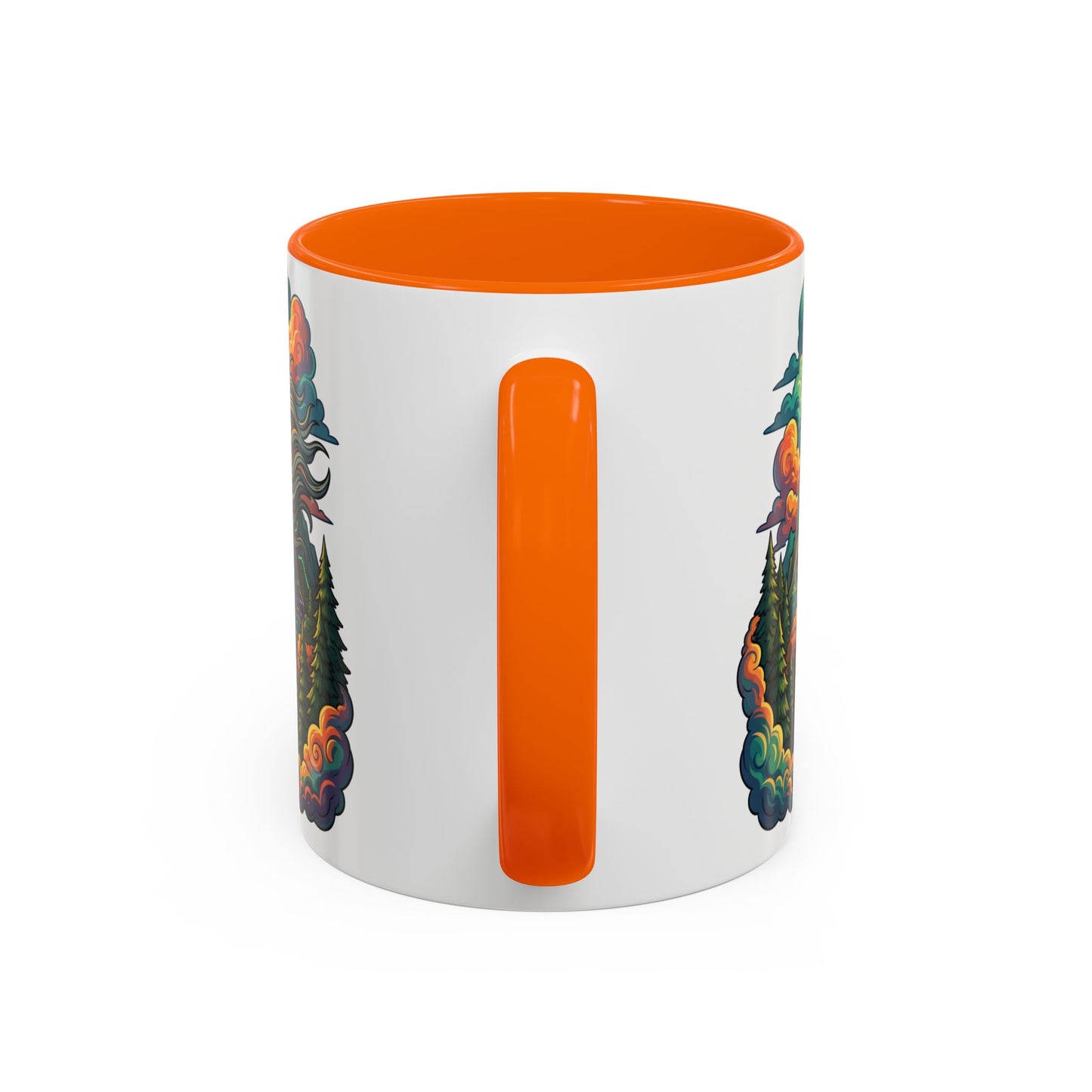 Mt. Rushmore Illustrated Accent Coffee Mug — Patriotic Presidents Art