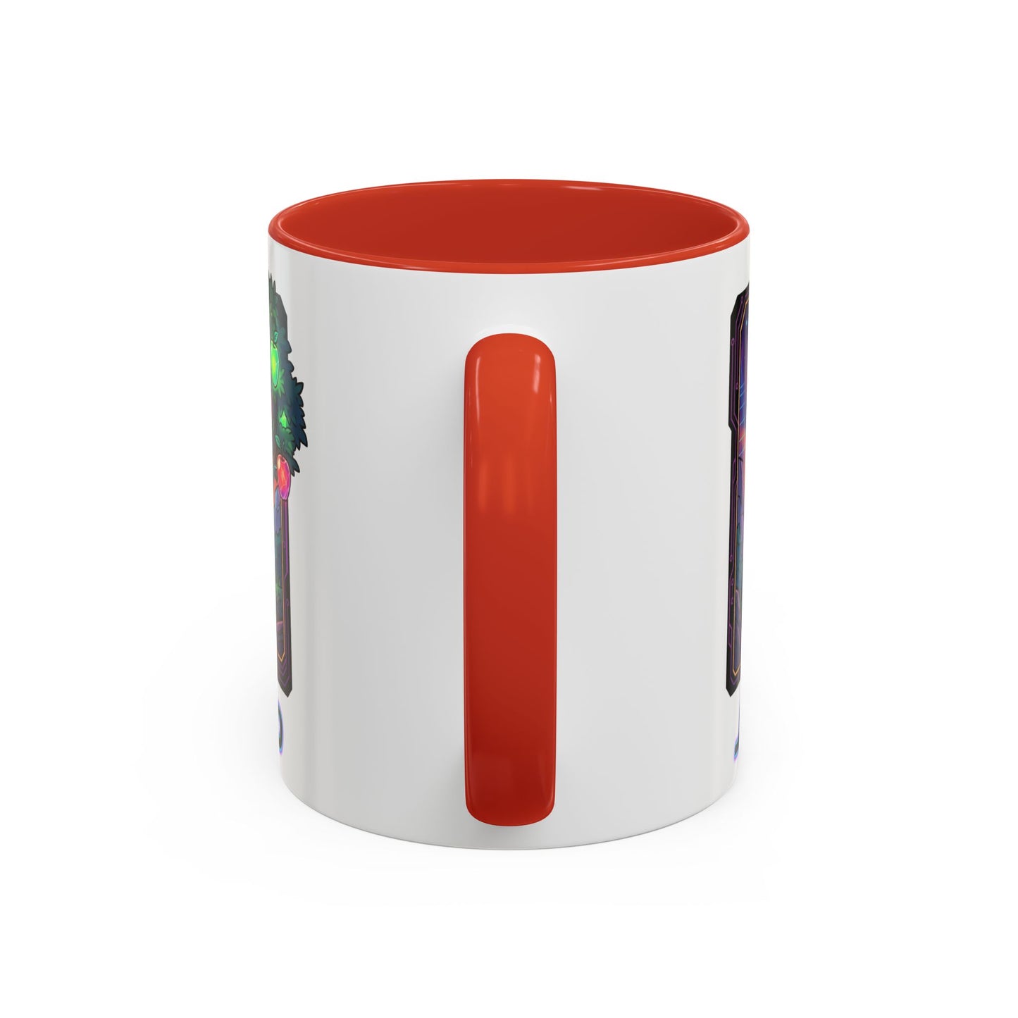 Johnny Appleseed Accent Coffee Mug — Colorful Retro Nature Art (11/15oz)