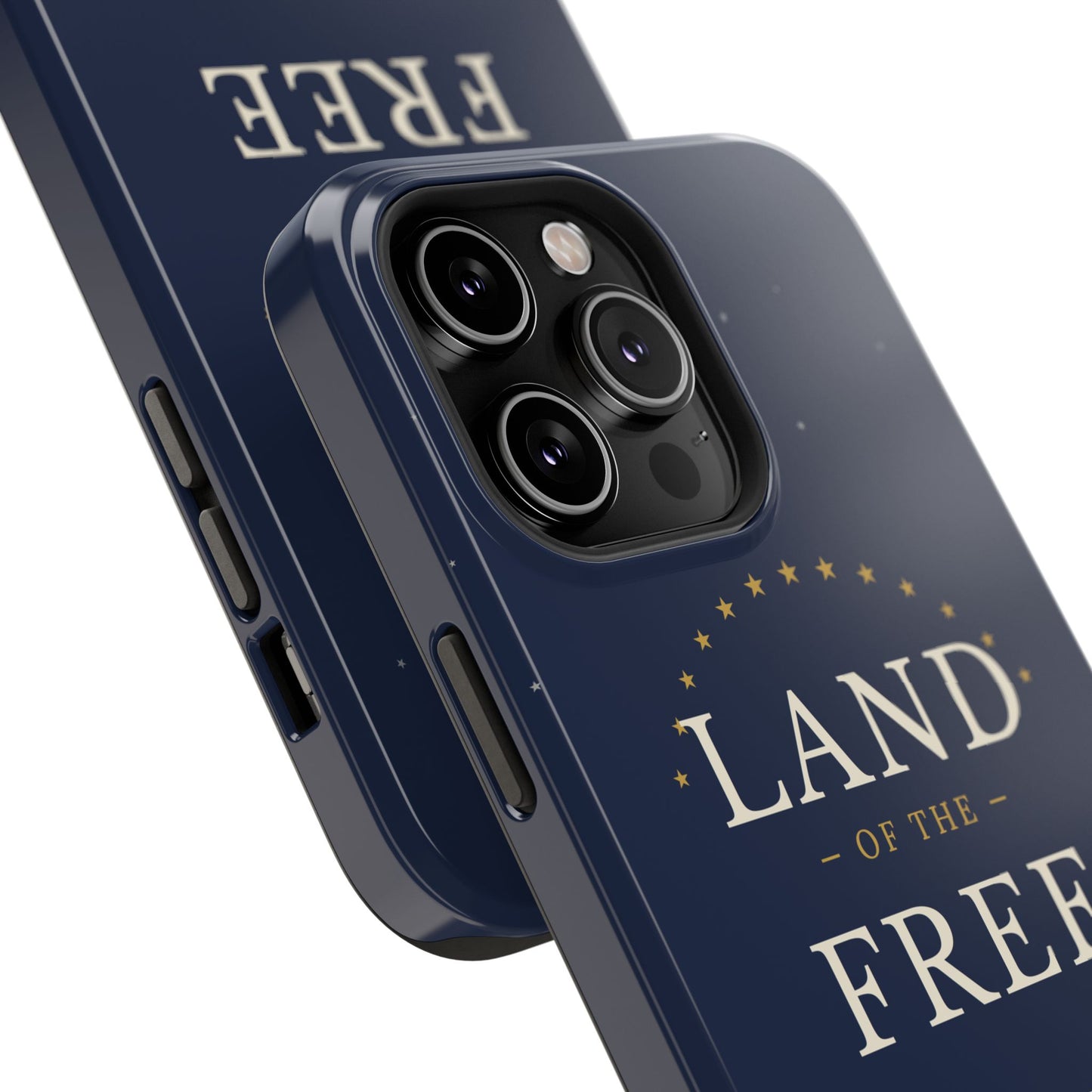 Land of the Free iPhone Impact-Resistant Case — Patriotic Stars & Stripes Phone Cover