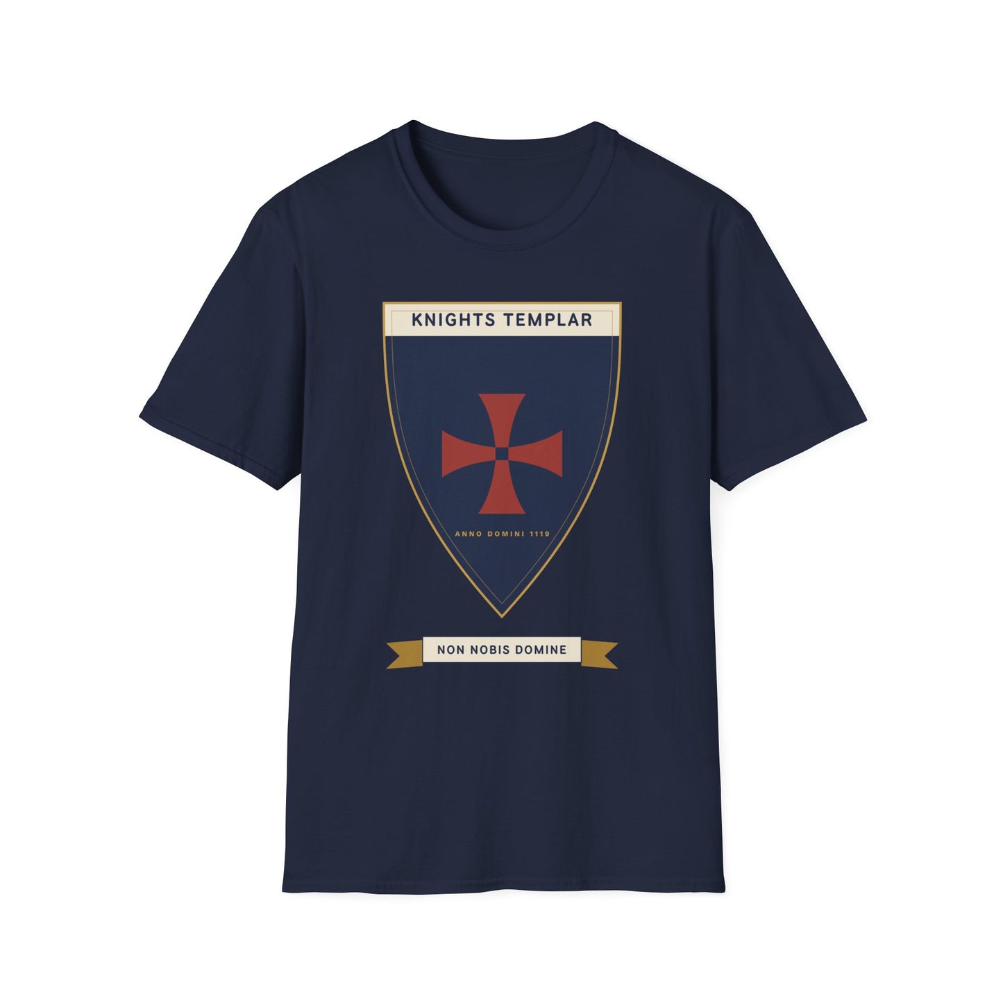 Knights Templar Shield T-Shirt — Vintage Crusader Cross Tee