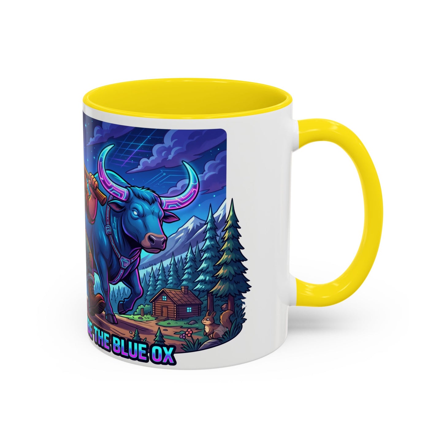 Paul Bunyan & Babe the Blue Ox Coffee Mug — Rustic Lumberjack Accent Mug