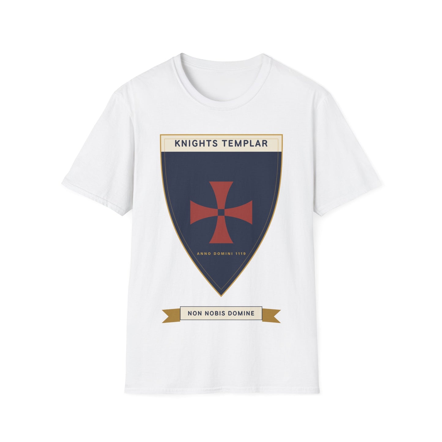 Knights Templar Shield T-Shirt — Vintage Crusader Cross Tee