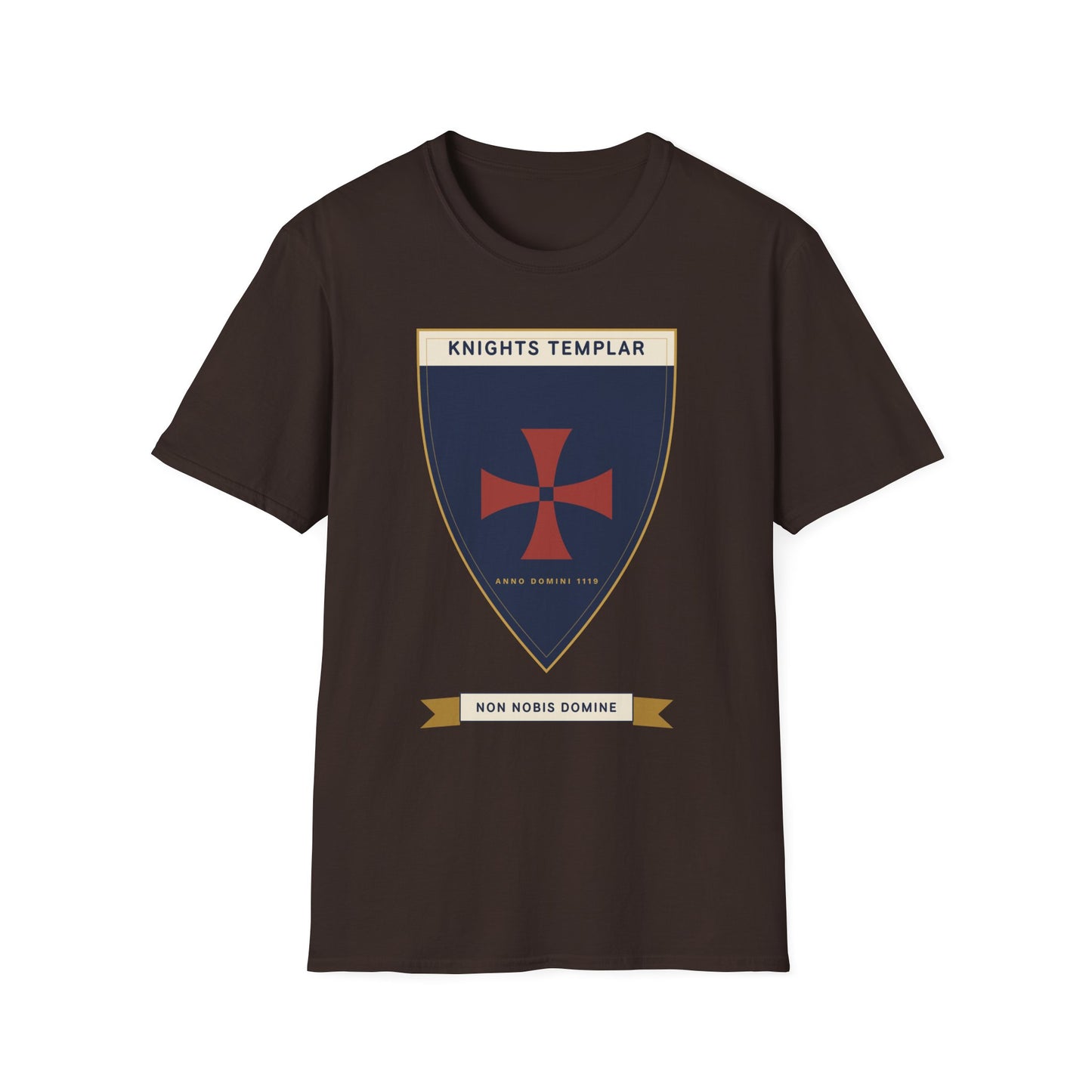 Knights Templar Shield T-Shirt — Vintage Crusader Cross Tee