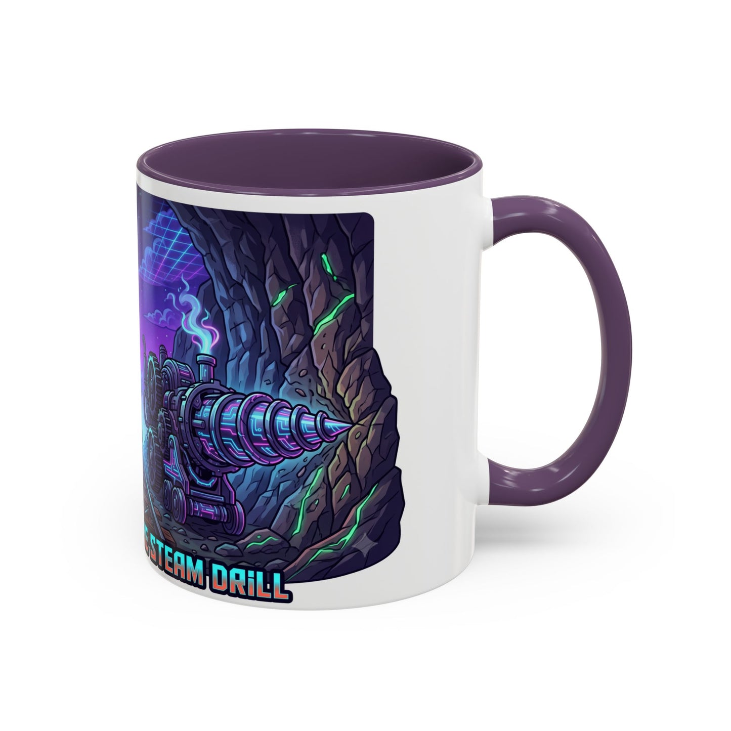 Steam Drill Band Coffee Mug — 'John Henry & The Steam Drill' Retro Rock Music Mug