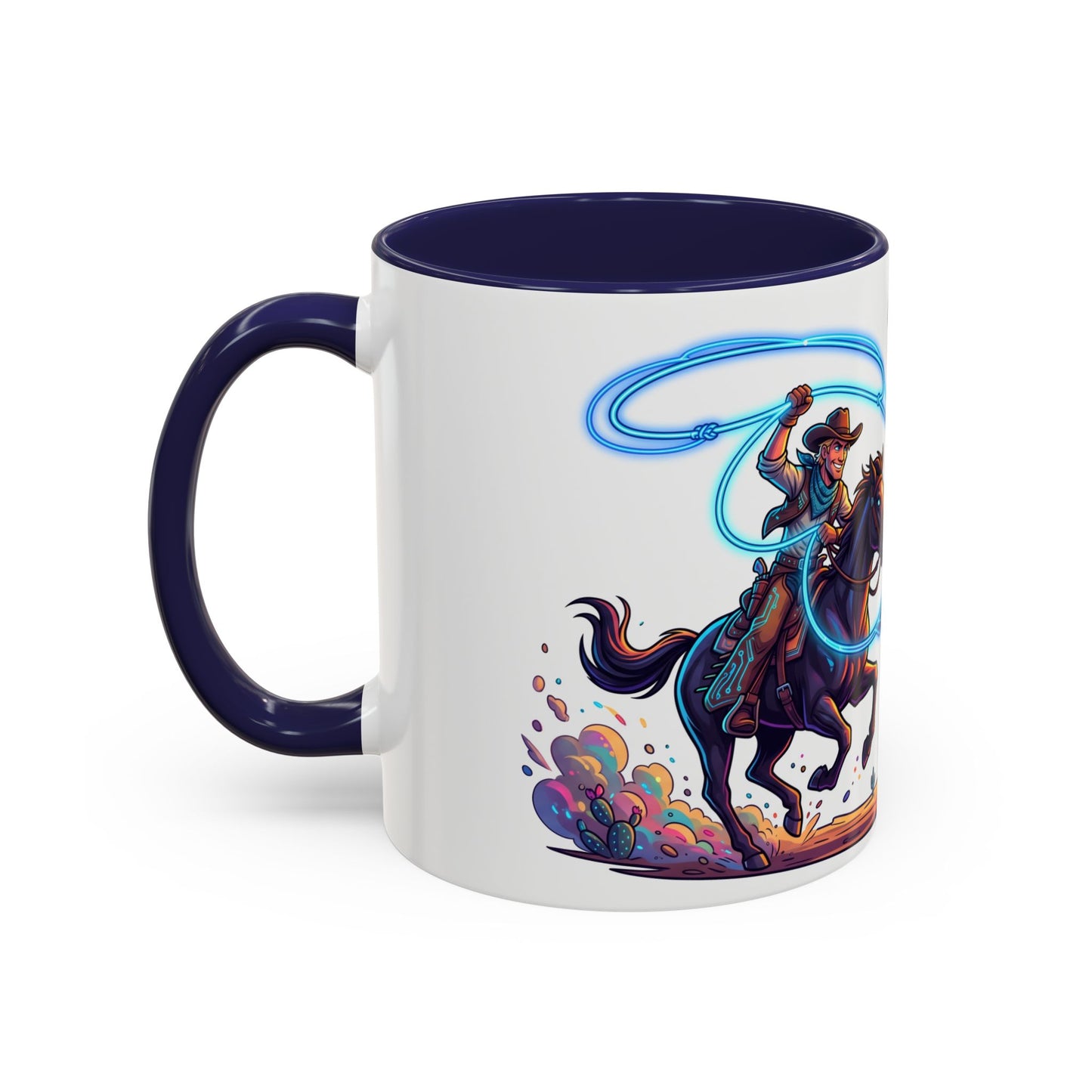 Cowboy vs. Tornado Accent Coffee Mug — Western Fantasy 11oz/15oz