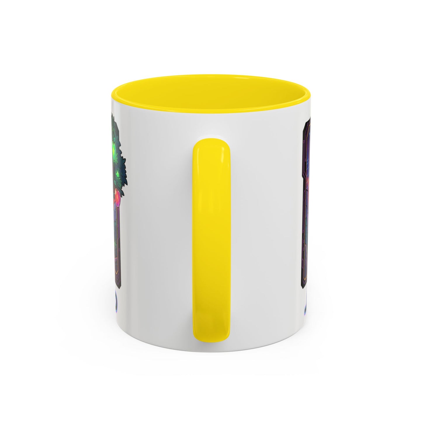 Johnny Appleseed Accent Coffee Mug — Colorful Retro Nature Art (11/15oz)