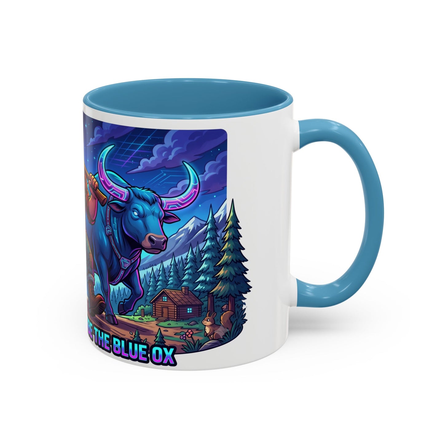 Paul Bunyan & Babe the Blue Ox Coffee Mug — Rustic Lumberjack Accent Mug