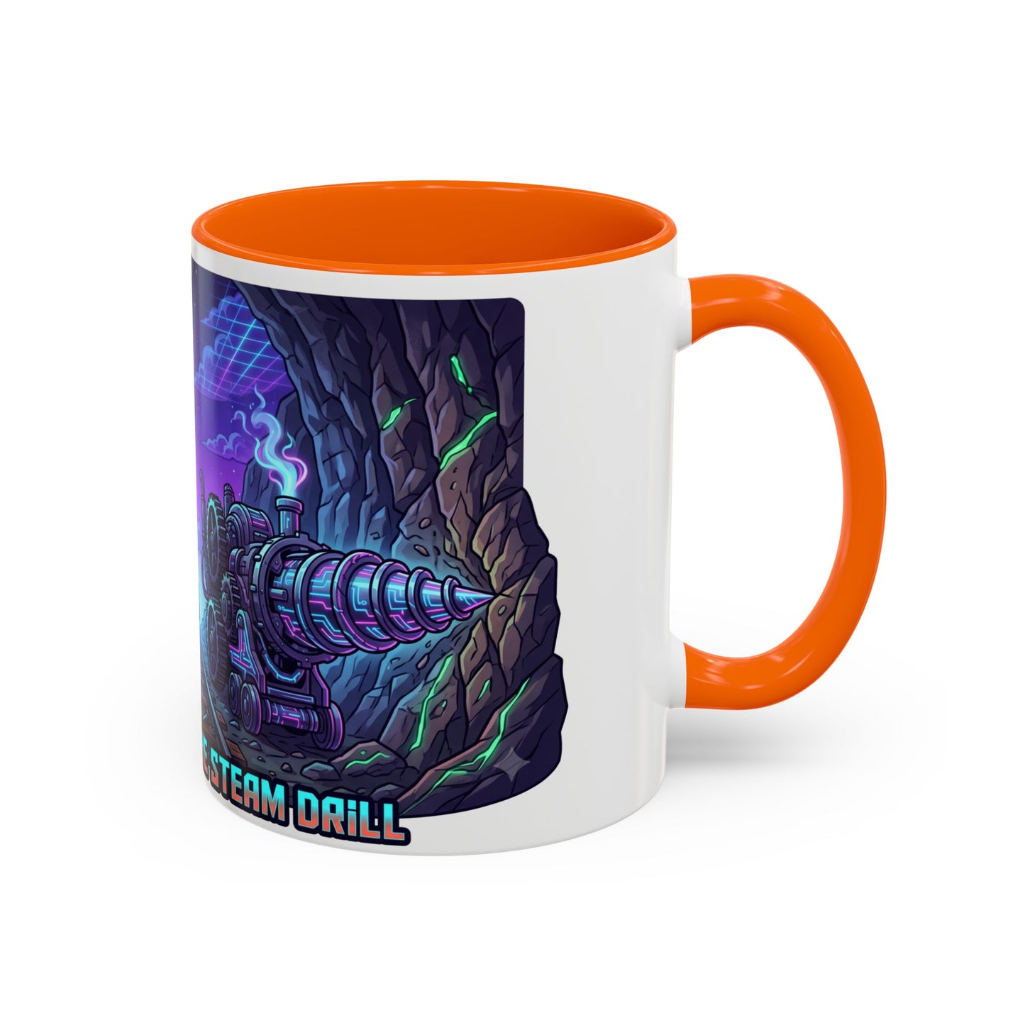 Steam Drill Band Coffee Mug — 'John Henry & The Steam Drill' Retro Rock Music Mug