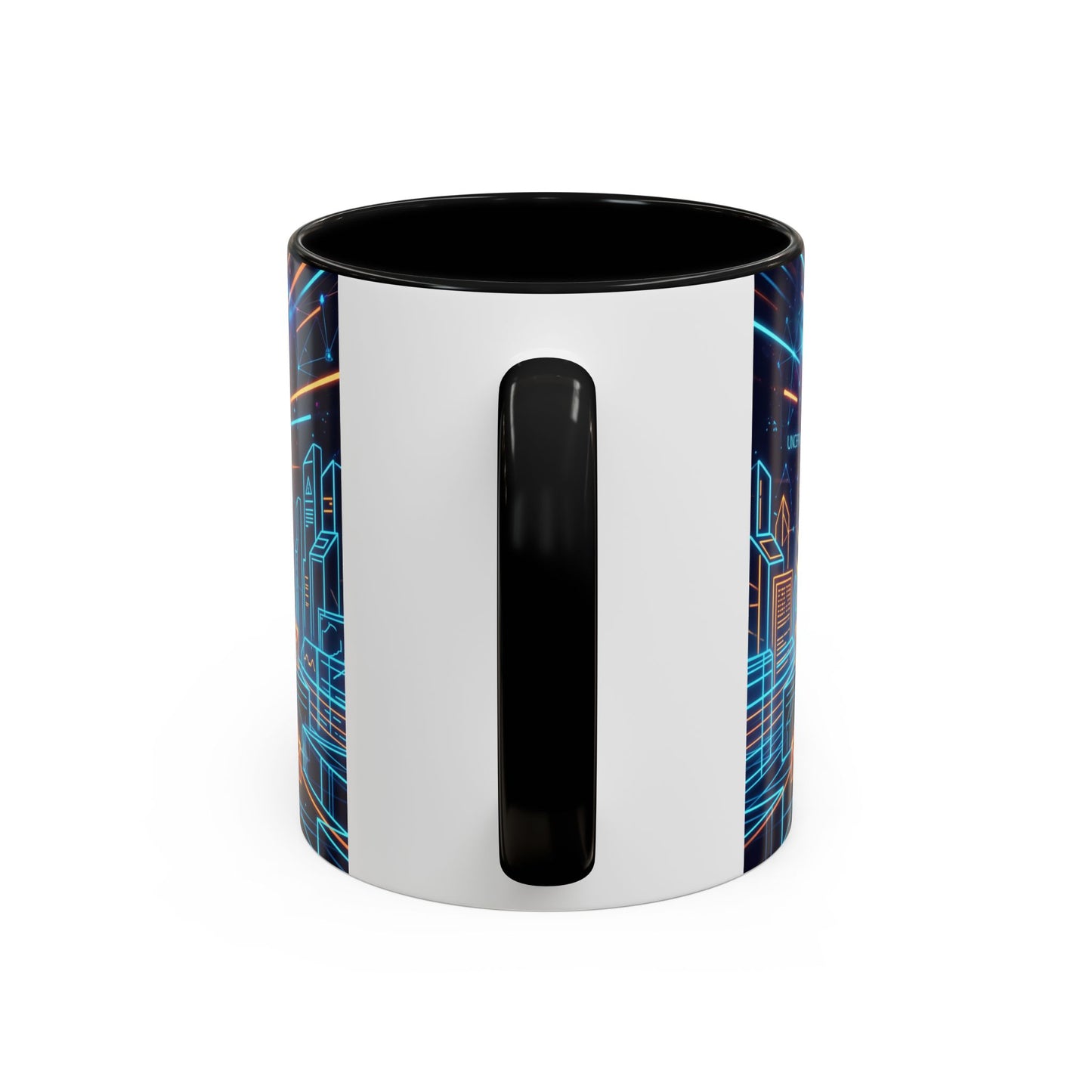 Quantum Mechanics Team Accent Coffee Mug — Cute Scientist Cartoon Design (11/15oz)