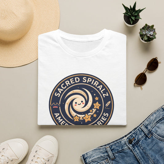 Sacred Spiralz™ Logo T-Shirt — 'Sacred Spiralz American Stories' Vintage Badge Tee