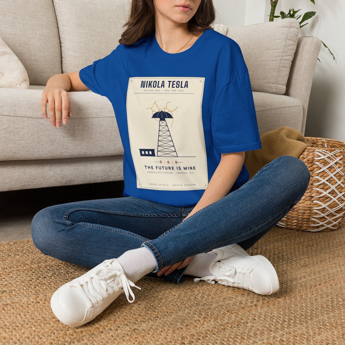 Tesla Poster T‑Shirt — "Nikola Tesla: The Future Is Mine" Vintage Science Tee