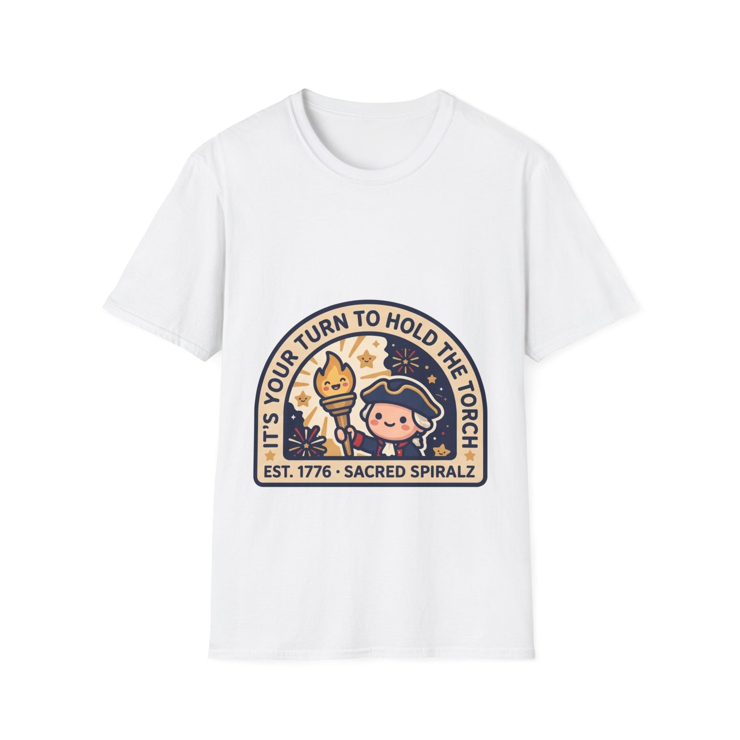 T-Shirt — “It's Your Turn to Hold the Torch” Retro Patriotic Graphic Tee