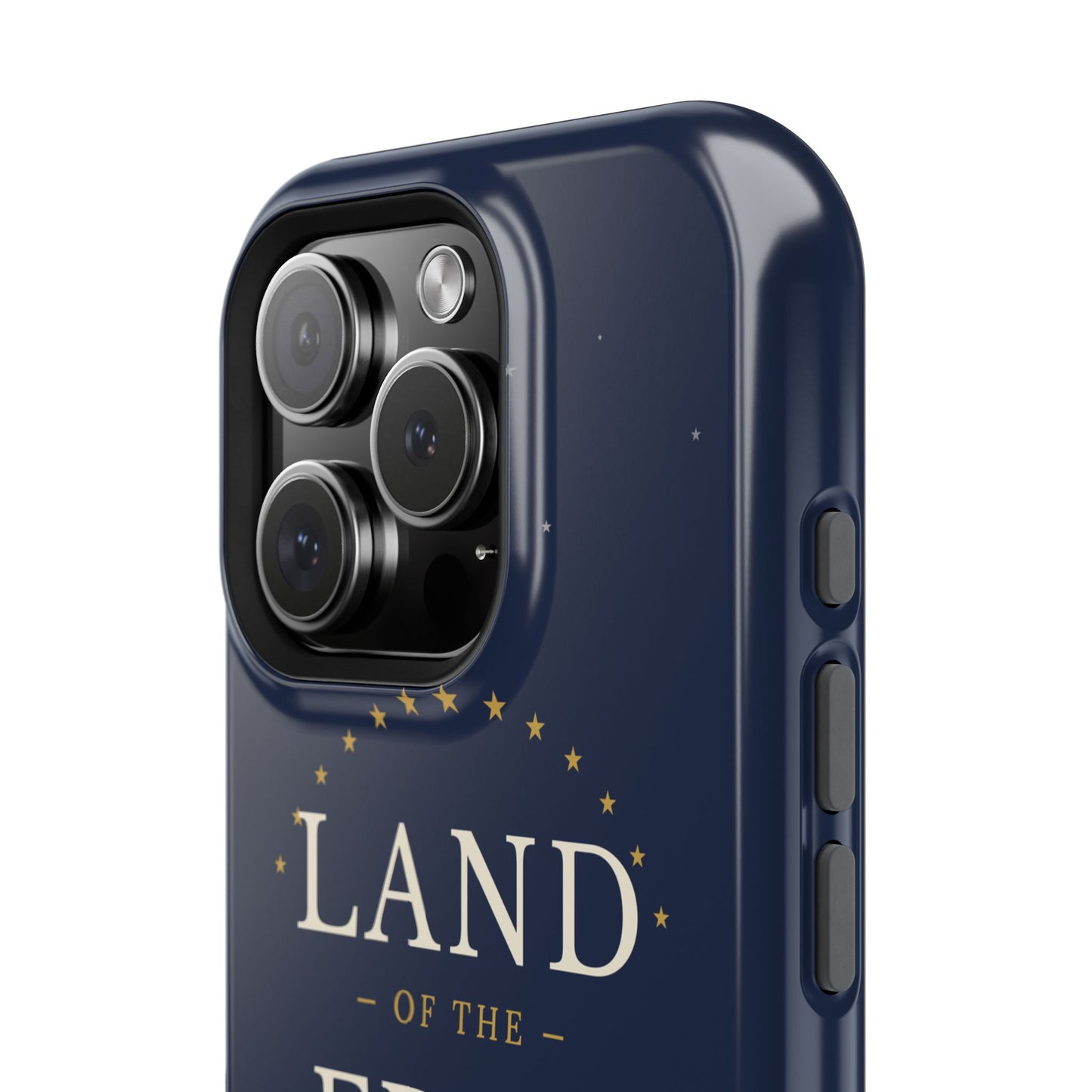 Land of the Free iPhone Impact-Resistant Case — Patriotic Stars & Stripes Phone Cover