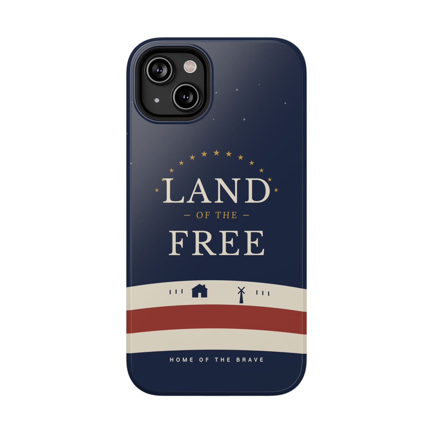 Land of the Free iPhone Impact-Resistant Case — Patriotic Stars & Stripes Phone Cover