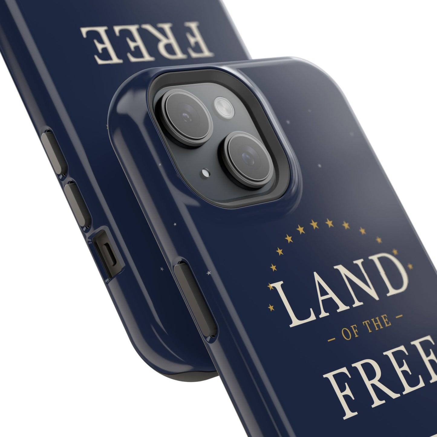 Land of the Free iPhone Impact-Resistant Case — Patriotic Stars & Stripes Phone Cover