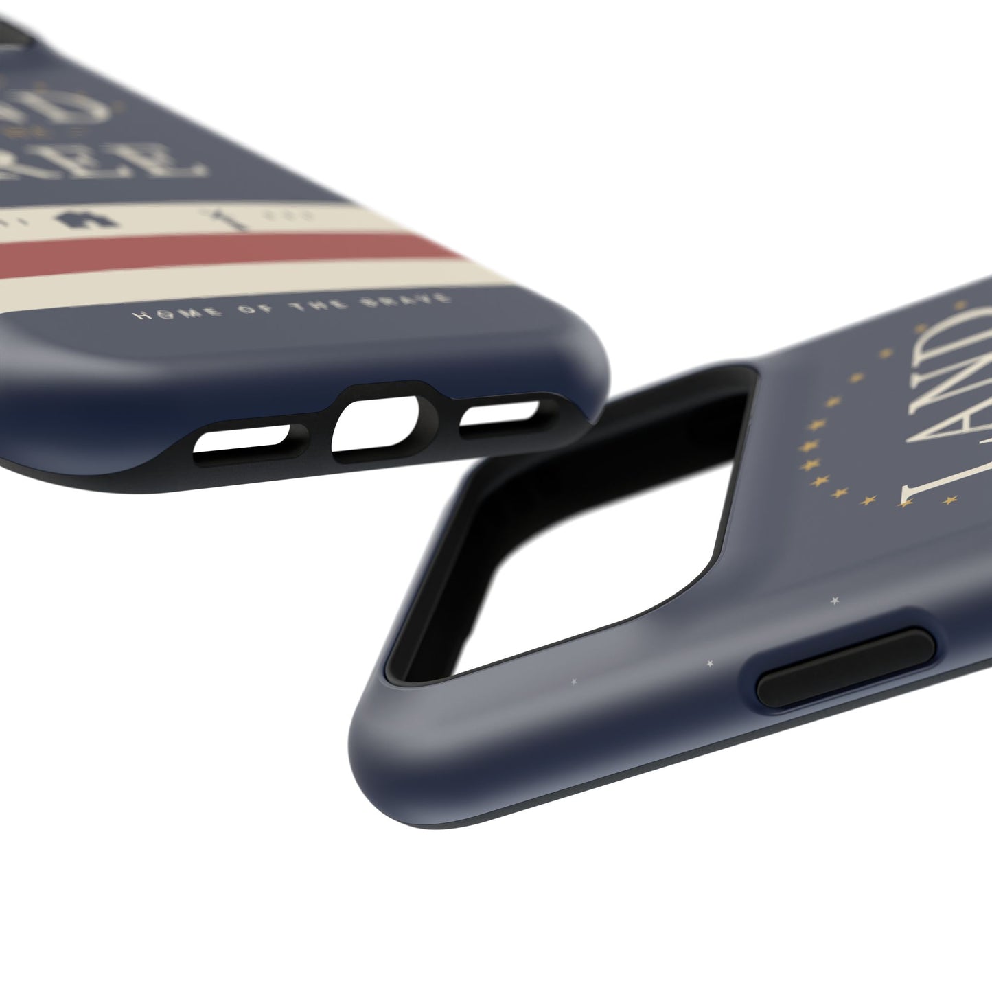 Land of the Free iPhone Impact-Resistant Case — Patriotic Stars & Stripes Phone Cover