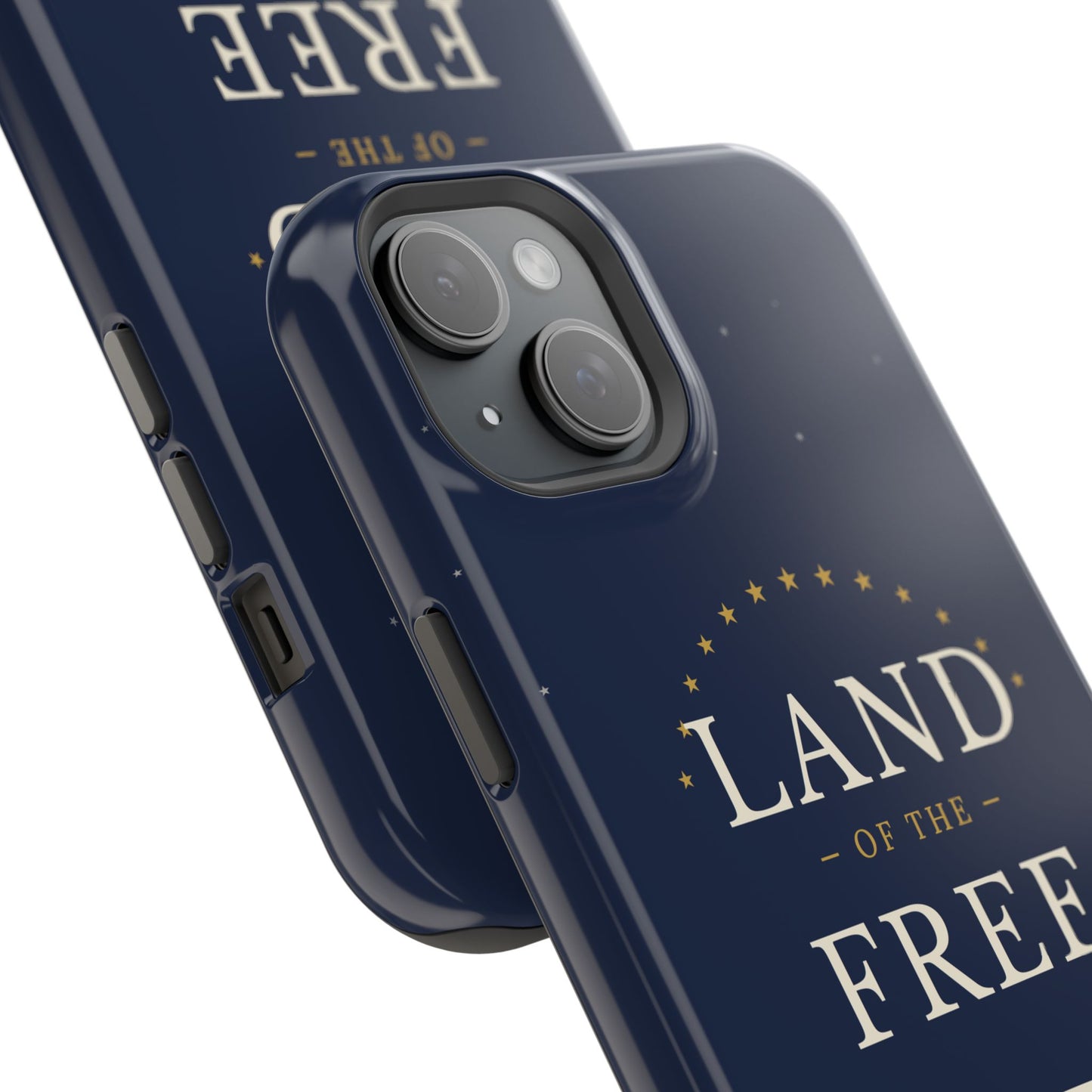 Land of the Free iPhone Impact-Resistant Case — Patriotic Stars & Stripes Phone Cover
