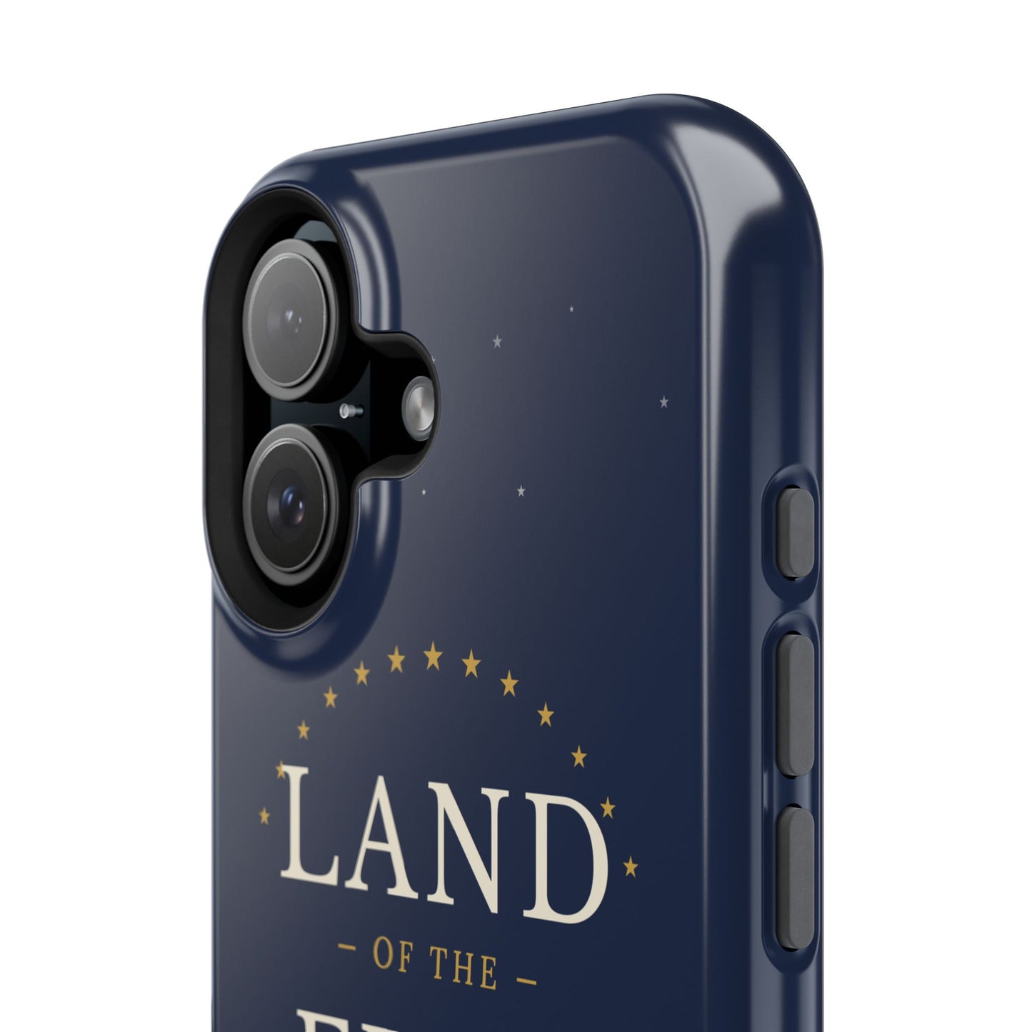 Land of the Free iPhone Impact-Resistant Case — Patriotic Stars & Stripes Phone Cover