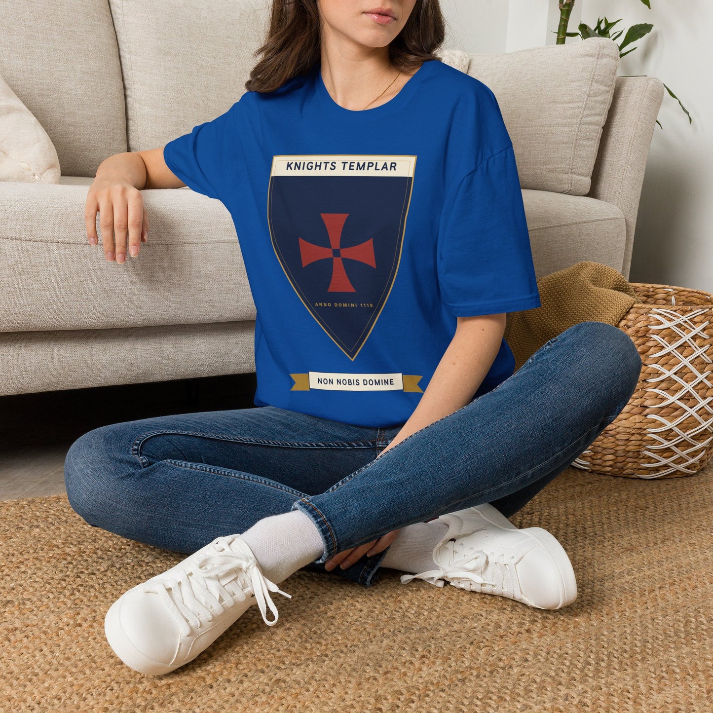 Knights Templar Shield T-Shirt — Vintage Crusader Cross Tee
