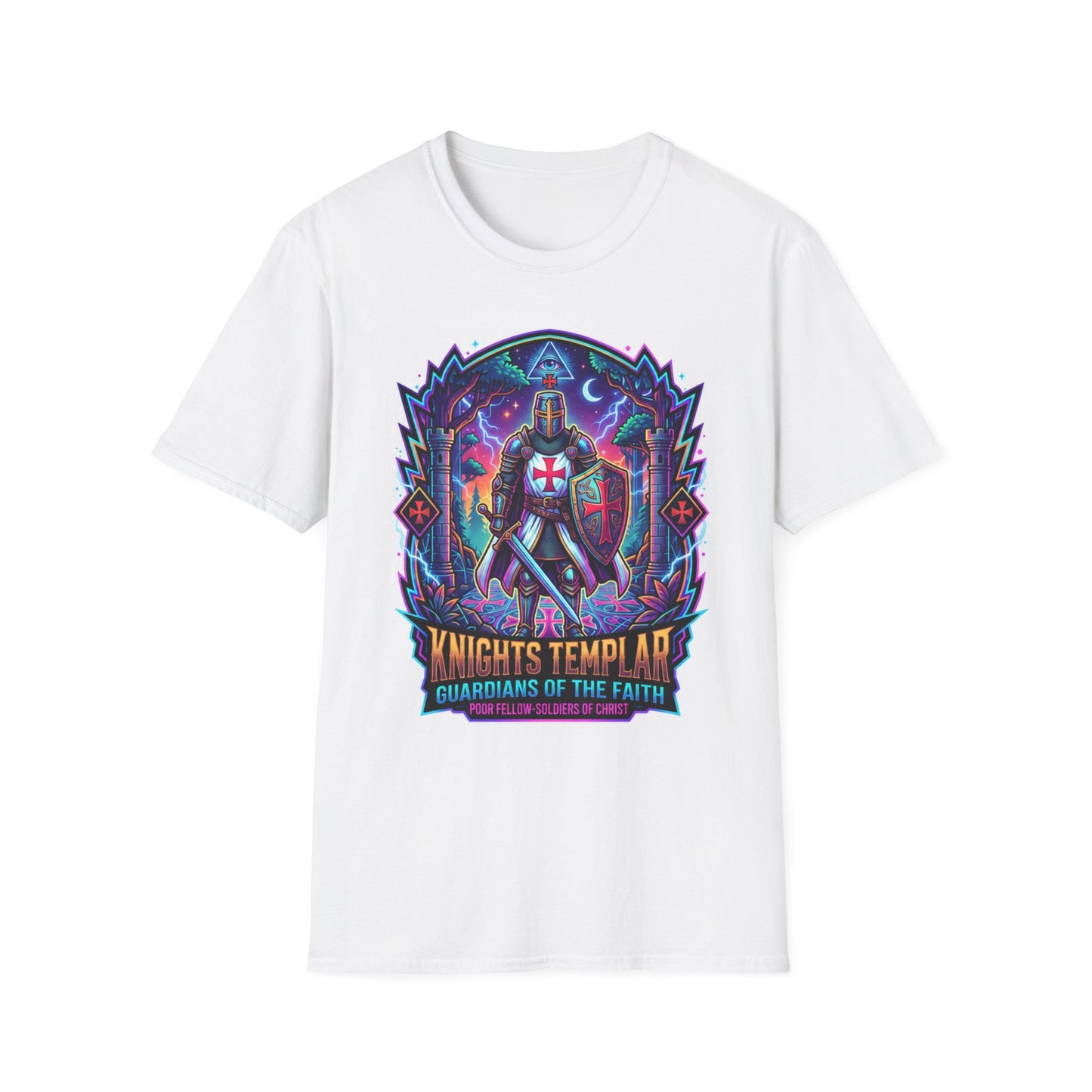 Knights Templar Graphic T-Shirt — Guardians of the Faith Medieval Shield Tee
