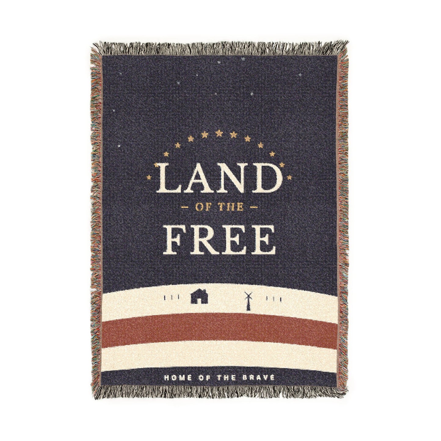 Land of the Free Woven Blanket