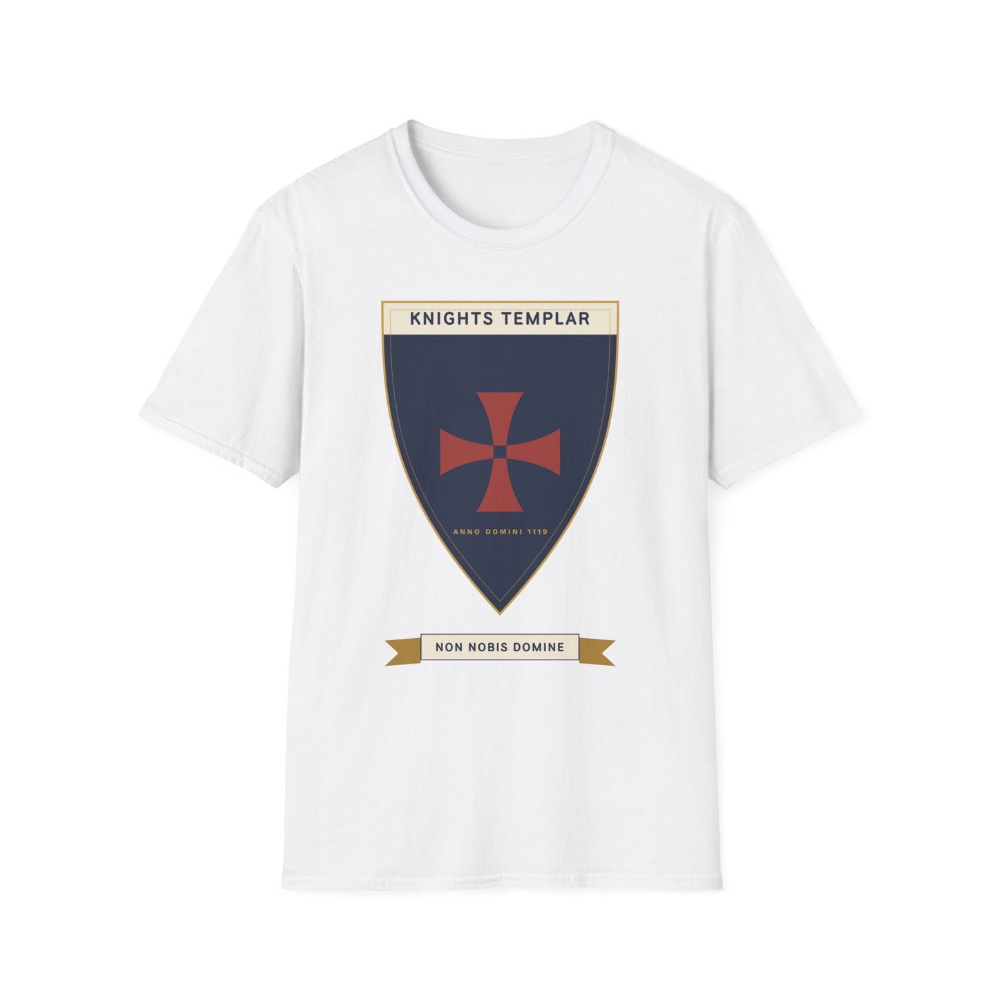 Knights Templar Shield T-Shirt — Vintage Crusader Cross Tee