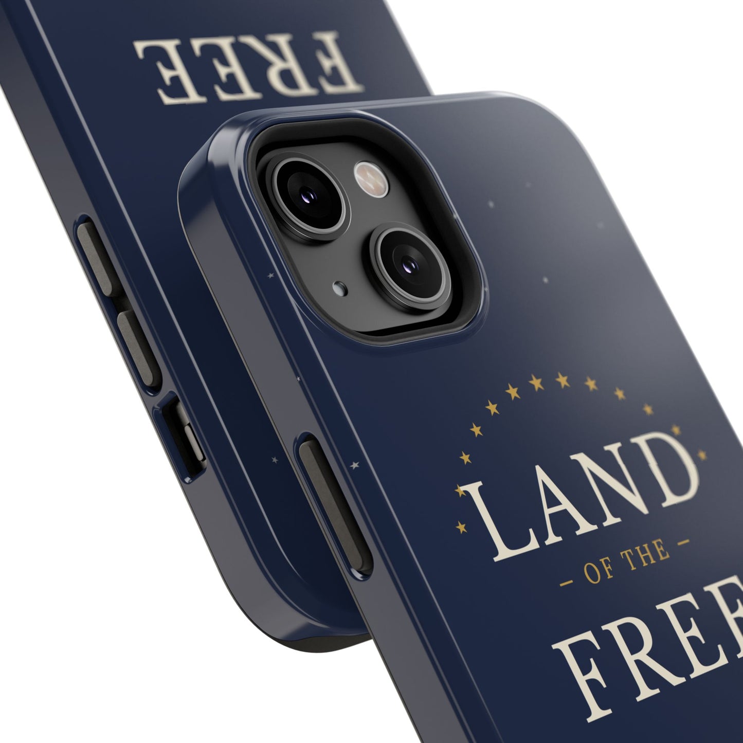 Land of the Free iPhone Impact-Resistant Case — Patriotic Stars & Stripes Phone Cover