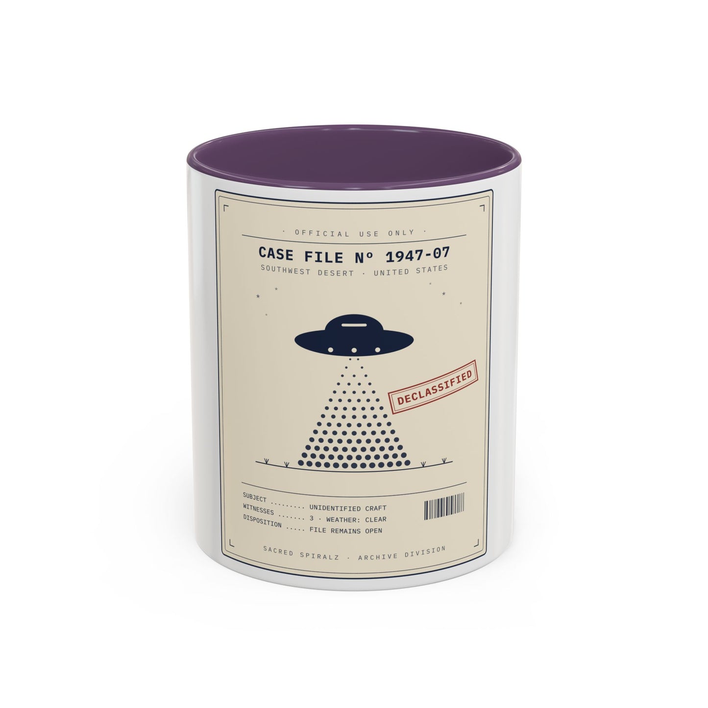 UFO Case File Coffee Mug — Declassified Alien Abduction Design (11/15oz)