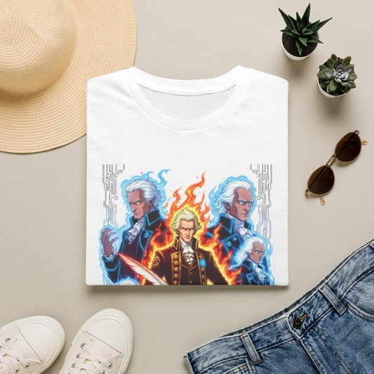 Anime Flame Sword T-Shirt — Epic Fire Warrior Graphic Tee