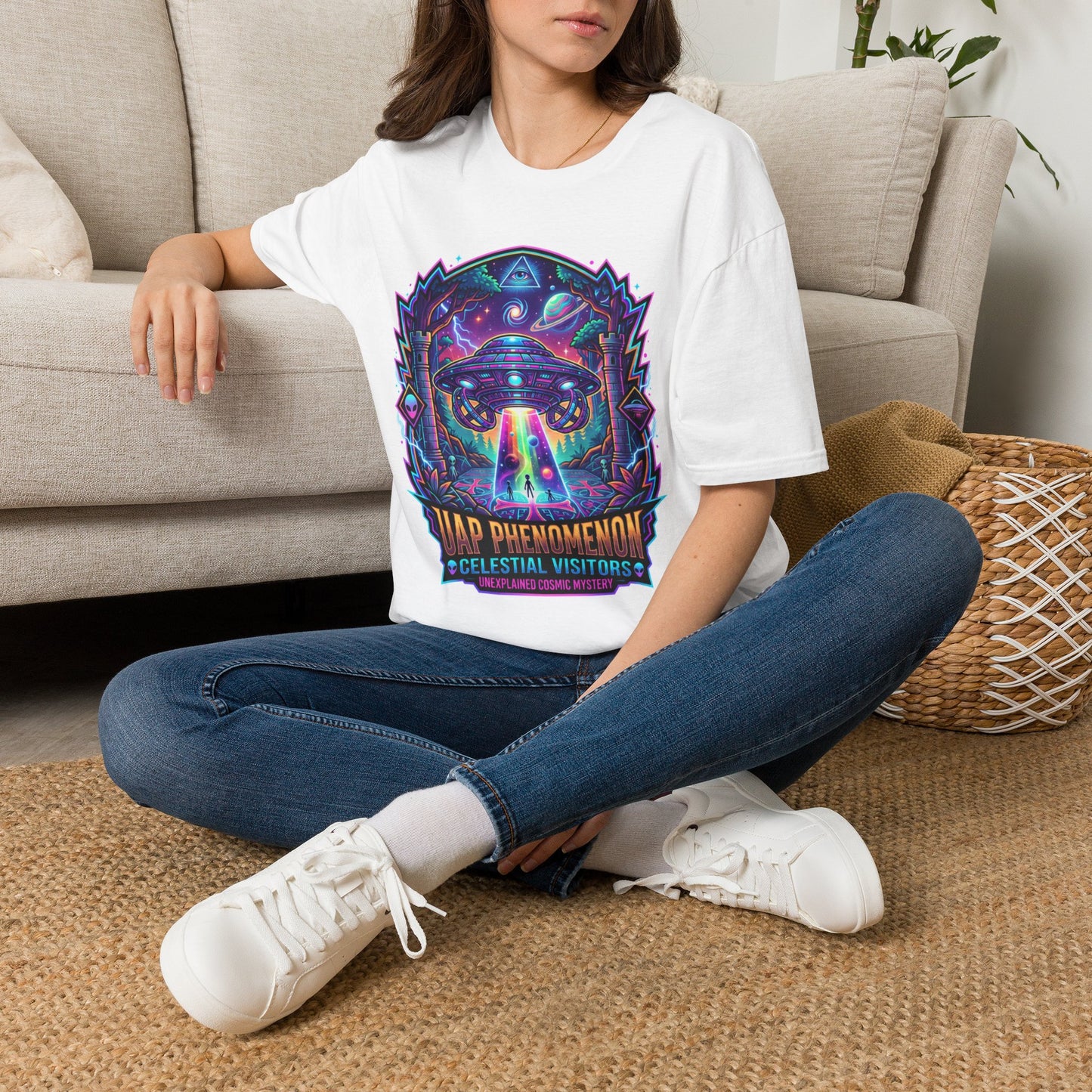 Alien Abduction T-Shirt — 'Camp Buendemon' Cosmic UFO Graphic Tee