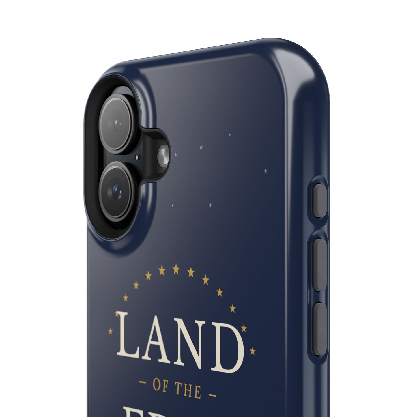 Land of the Free iPhone Impact-Resistant Case — Patriotic Stars & Stripes Phone Cover