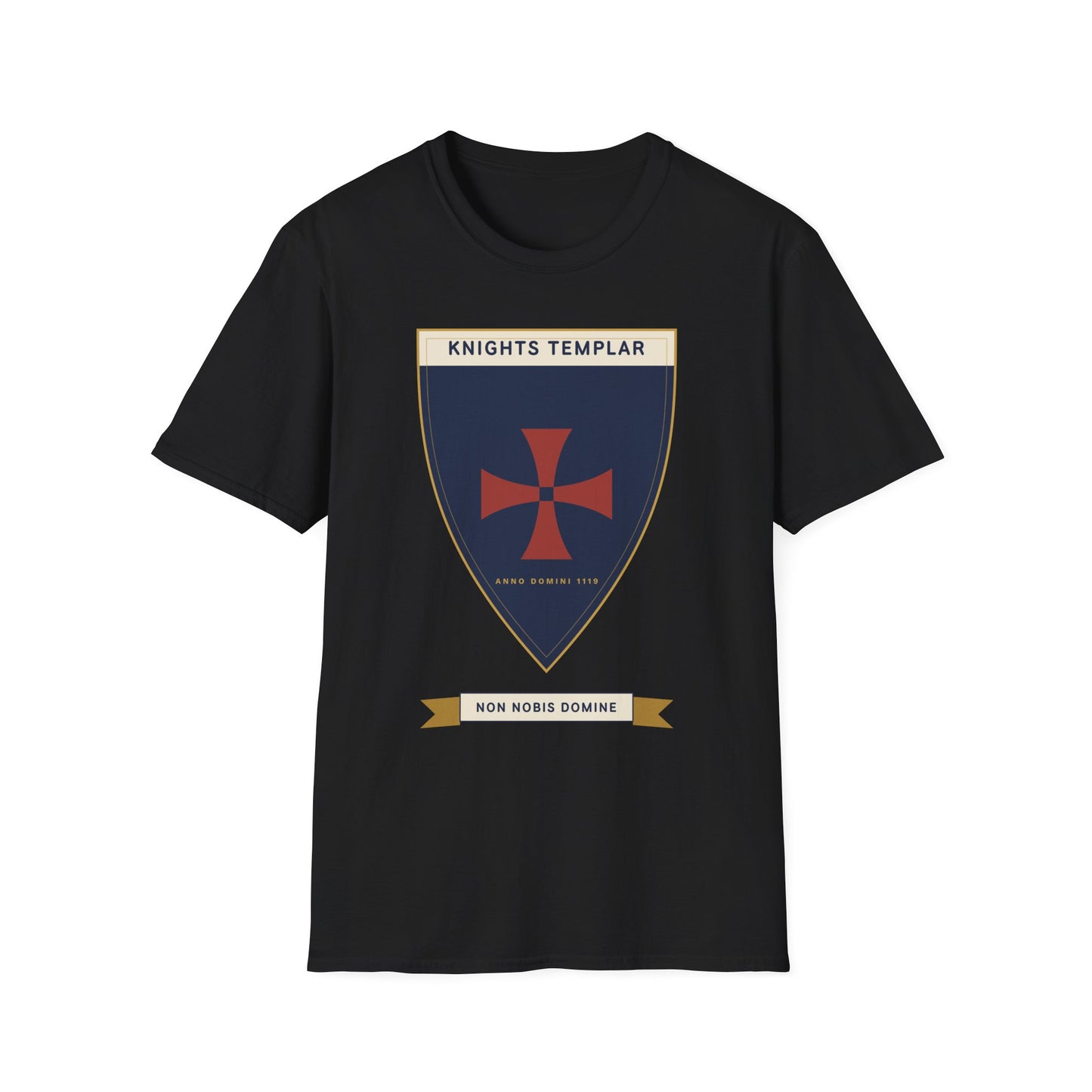 Knights Templar Shield T-Shirt — Vintage Crusader Cross Tee
