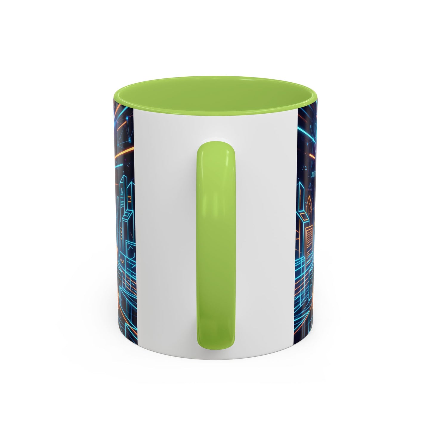 Quantum Mechanics Team Accent Coffee Mug — Cute Scientist Cartoon Design (11/15oz)