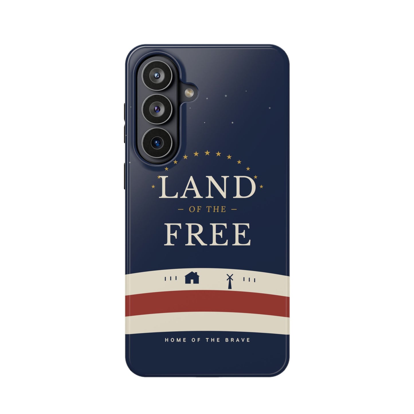 Land of the Free iPhone Impact-Resistant Case — Patriotic Stars & Stripes Phone Cover