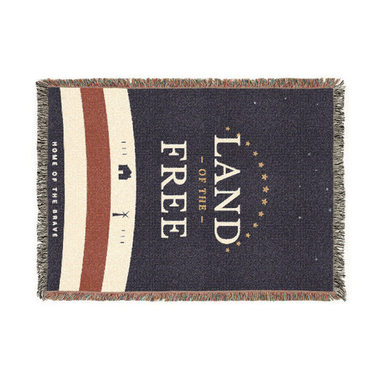 Land of the Free Woven Blanket
