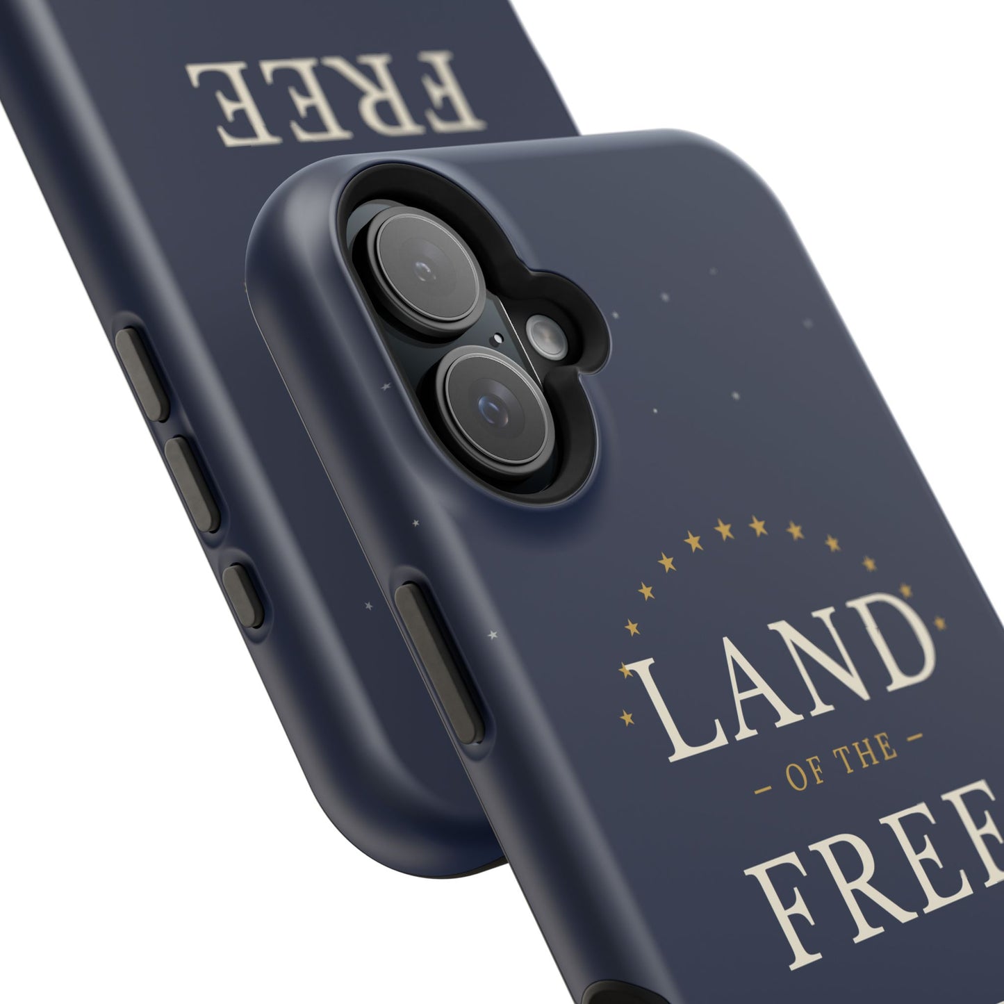 Land of the Free iPhone Impact-Resistant Case — Patriotic Stars & Stripes Phone Cover