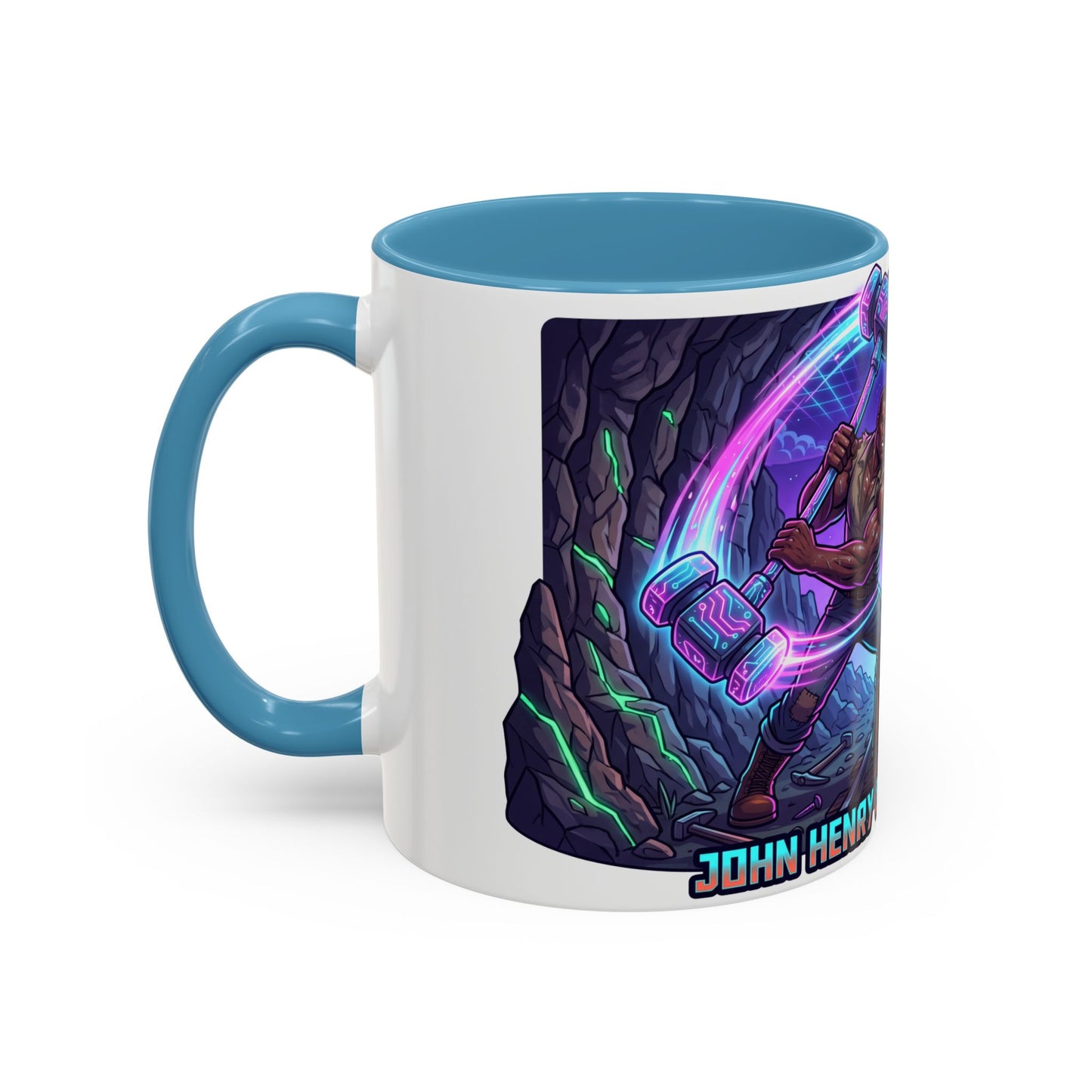 Steam Drill Band Coffee Mug — 'John Henry & The Steam Drill' Retro Rock Music Mug