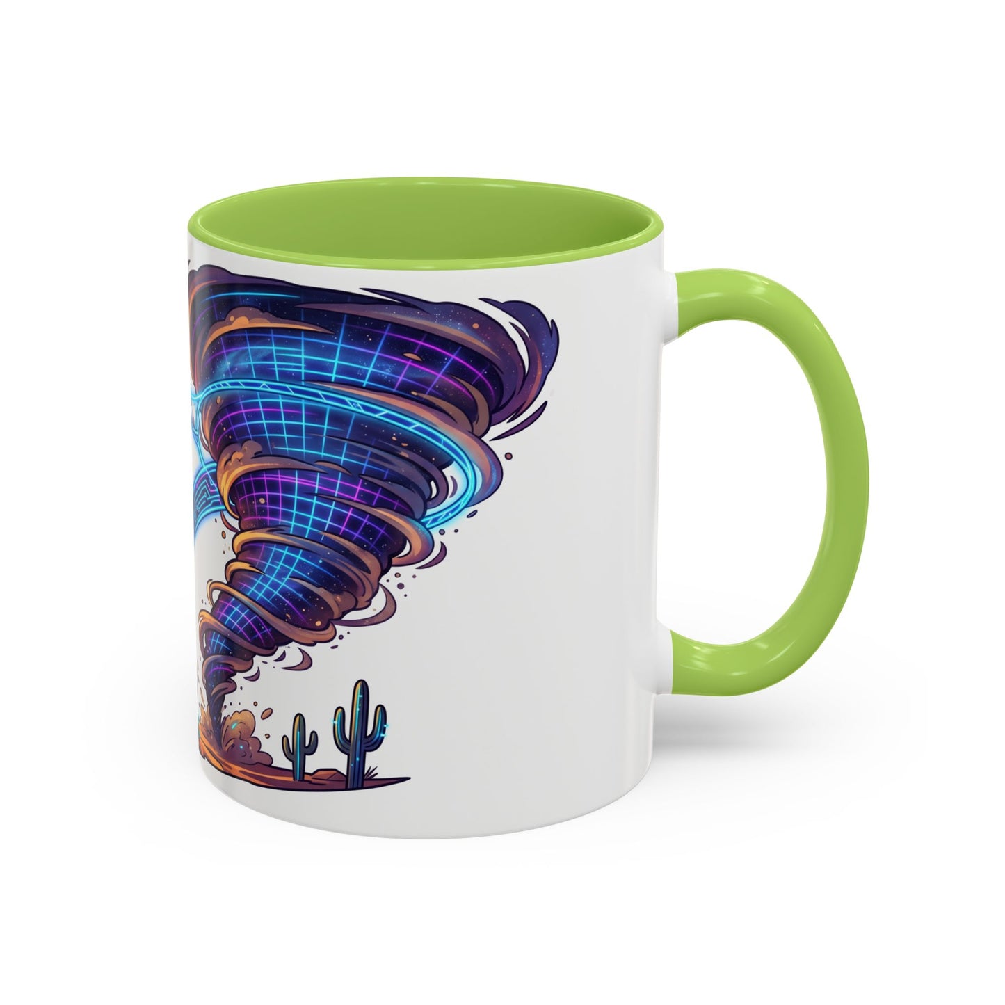 Cowboy vs. Tornado Accent Coffee Mug — Western Fantasy 11oz/15oz