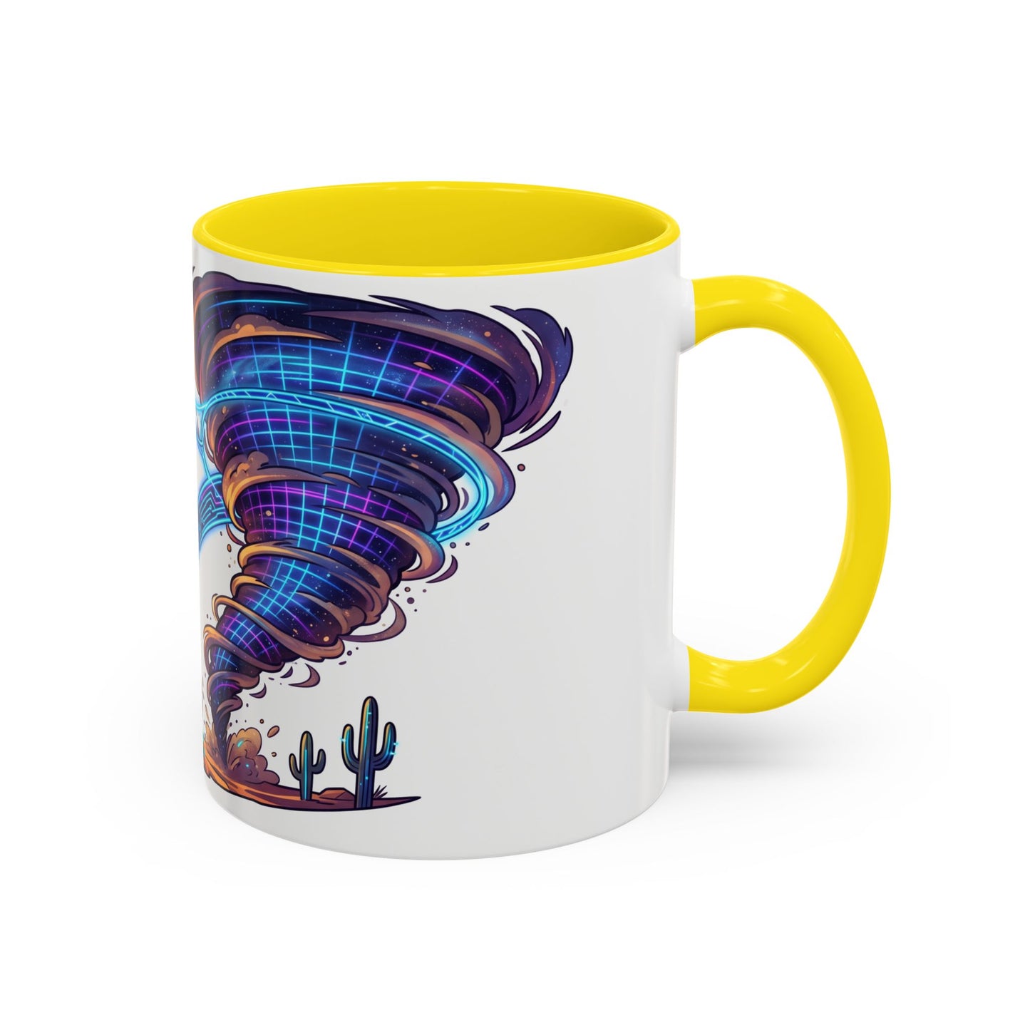 Cowboy vs. Tornado Accent Coffee Mug — Western Fantasy 11oz/15oz
