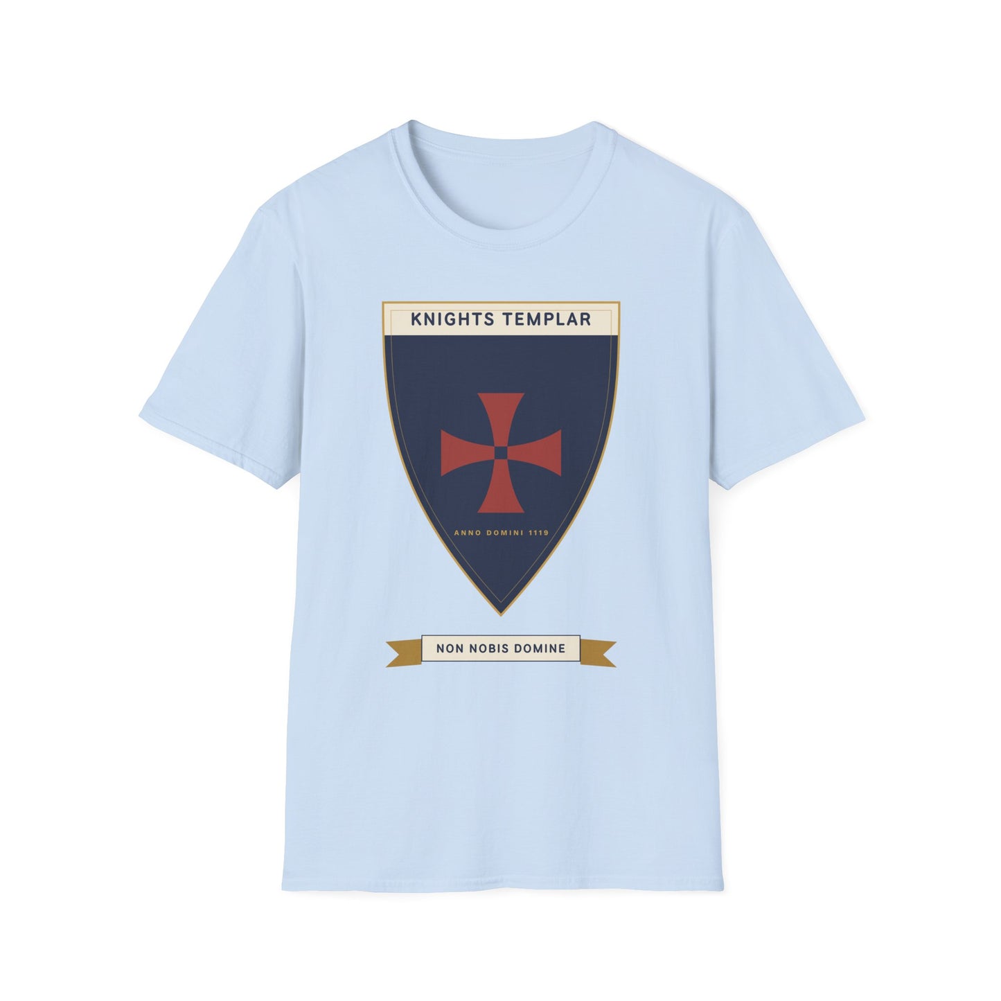 Knights Templar Shield T-Shirt — Vintage Crusader Cross Tee